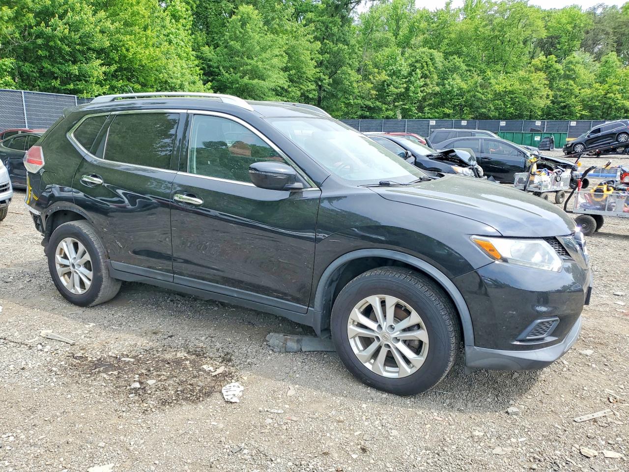 2016 Nissan Rogue Sv Black vin: KNMAT2MV6GP718926