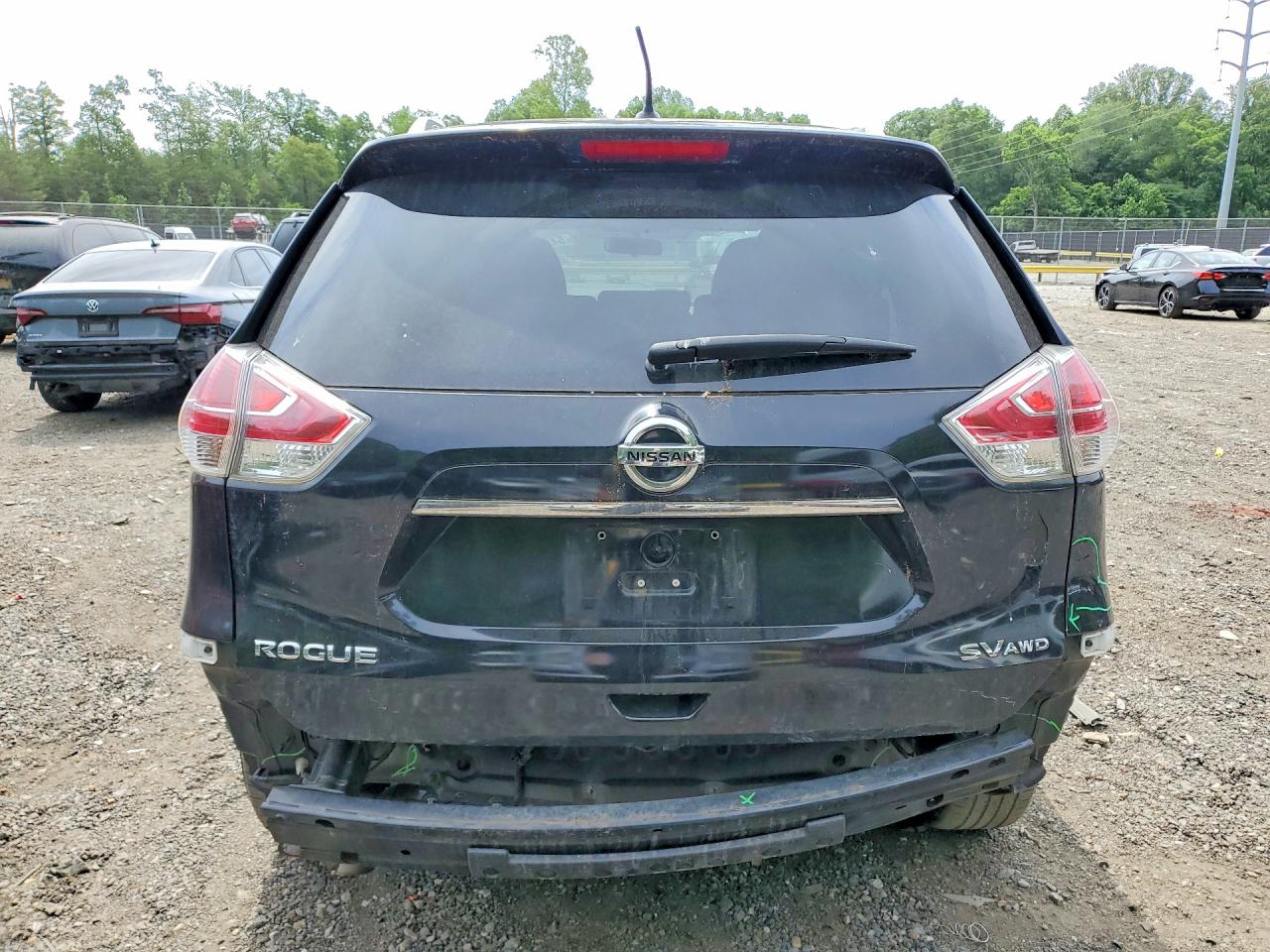2016 Nissan Rogue Sv Black vin: KNMAT2MV6GP718926