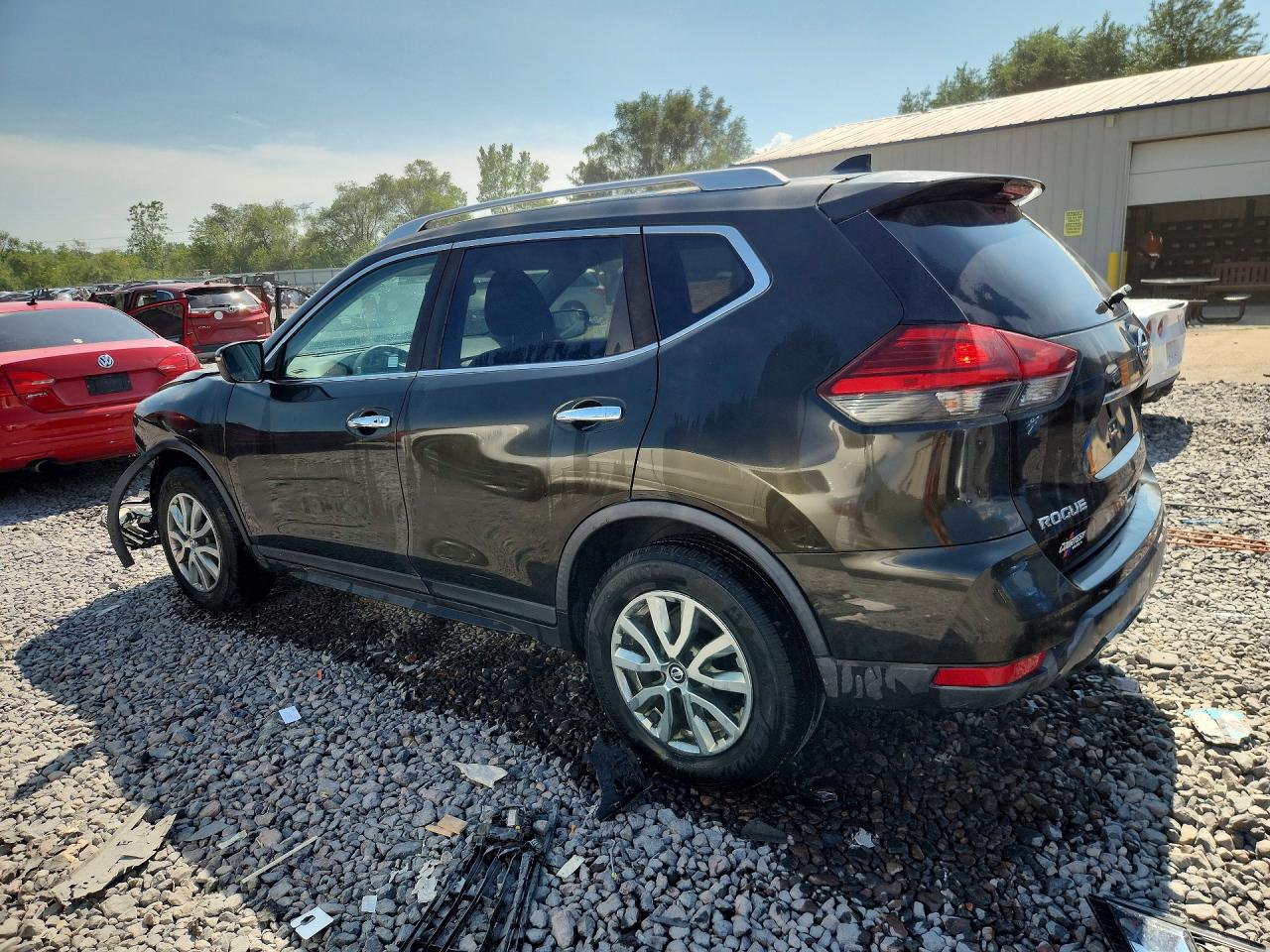 2017 Nissan Rogue Sv Gray vin: KNMAT2MV6HP585358