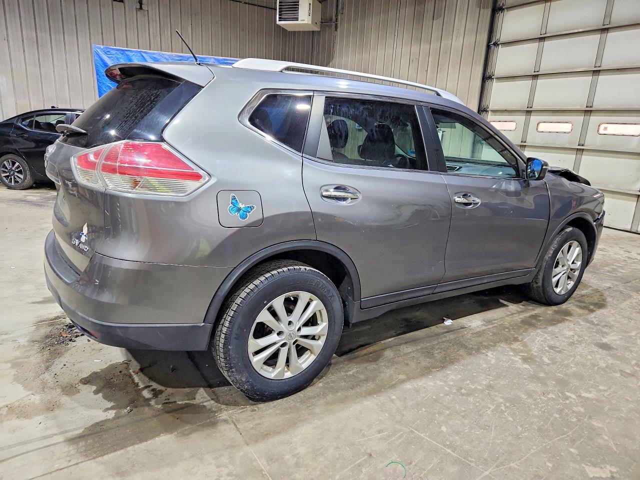 2015 Nissan Rogue Sv Gray vin: KNMAT2MV7FP504218