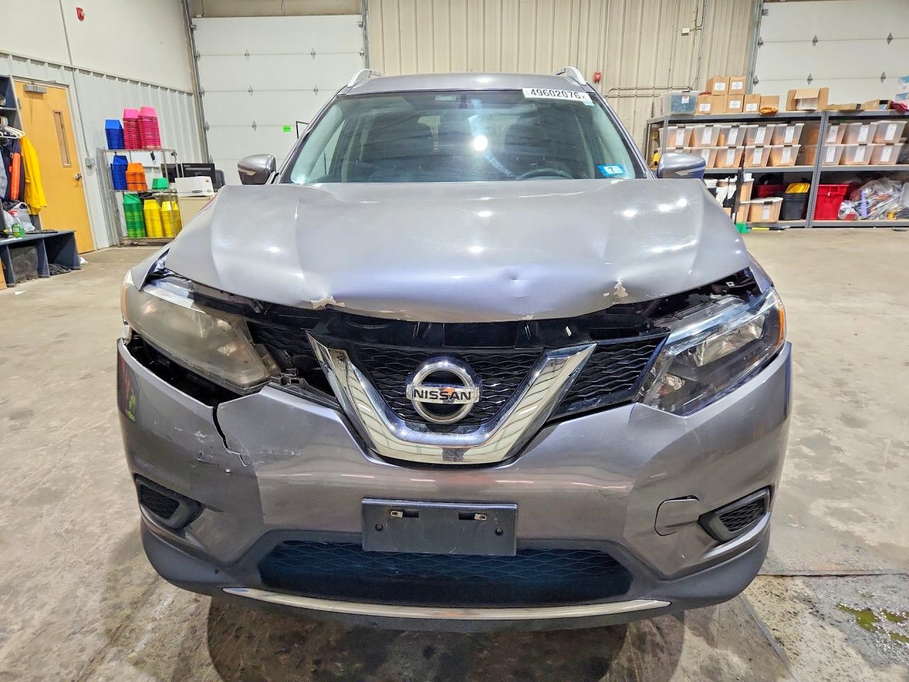 2015 Nissan Rogue Sv Gray vin: KNMAT2MV7FP504218