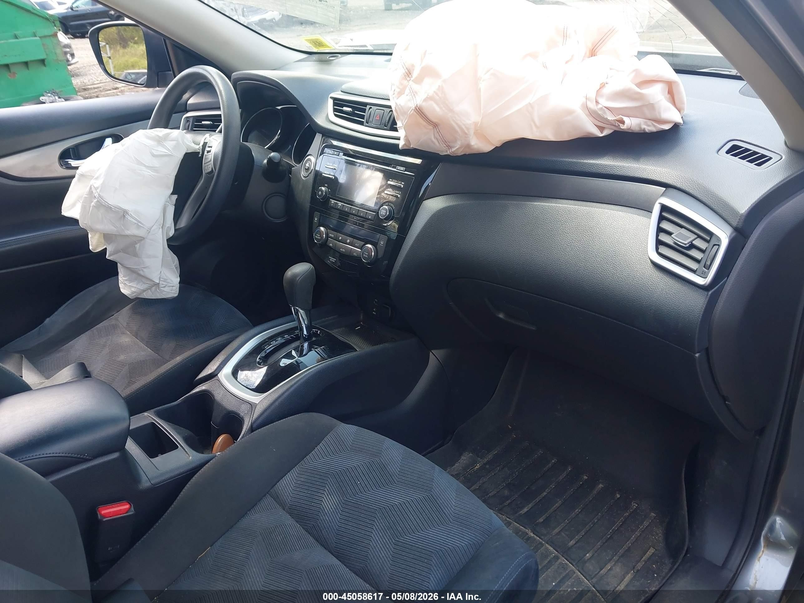 2015 Nissan Rogue Sv Gray vin: KNMAT2MV7FP505546