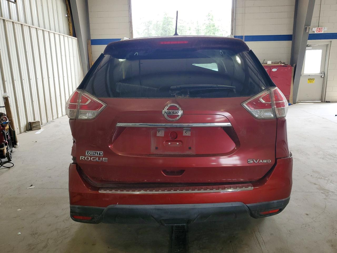 2015 Nissan Rogue Sv Красный vin: KNMAT2MV7FP506034