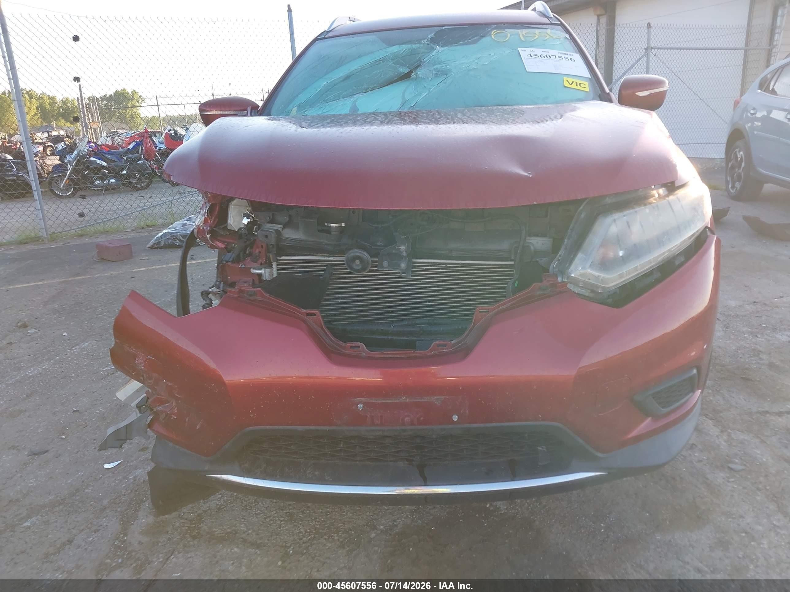 2015 Nissan Rogue Sv Burgundy vin: KNMAT2MV7FP508897