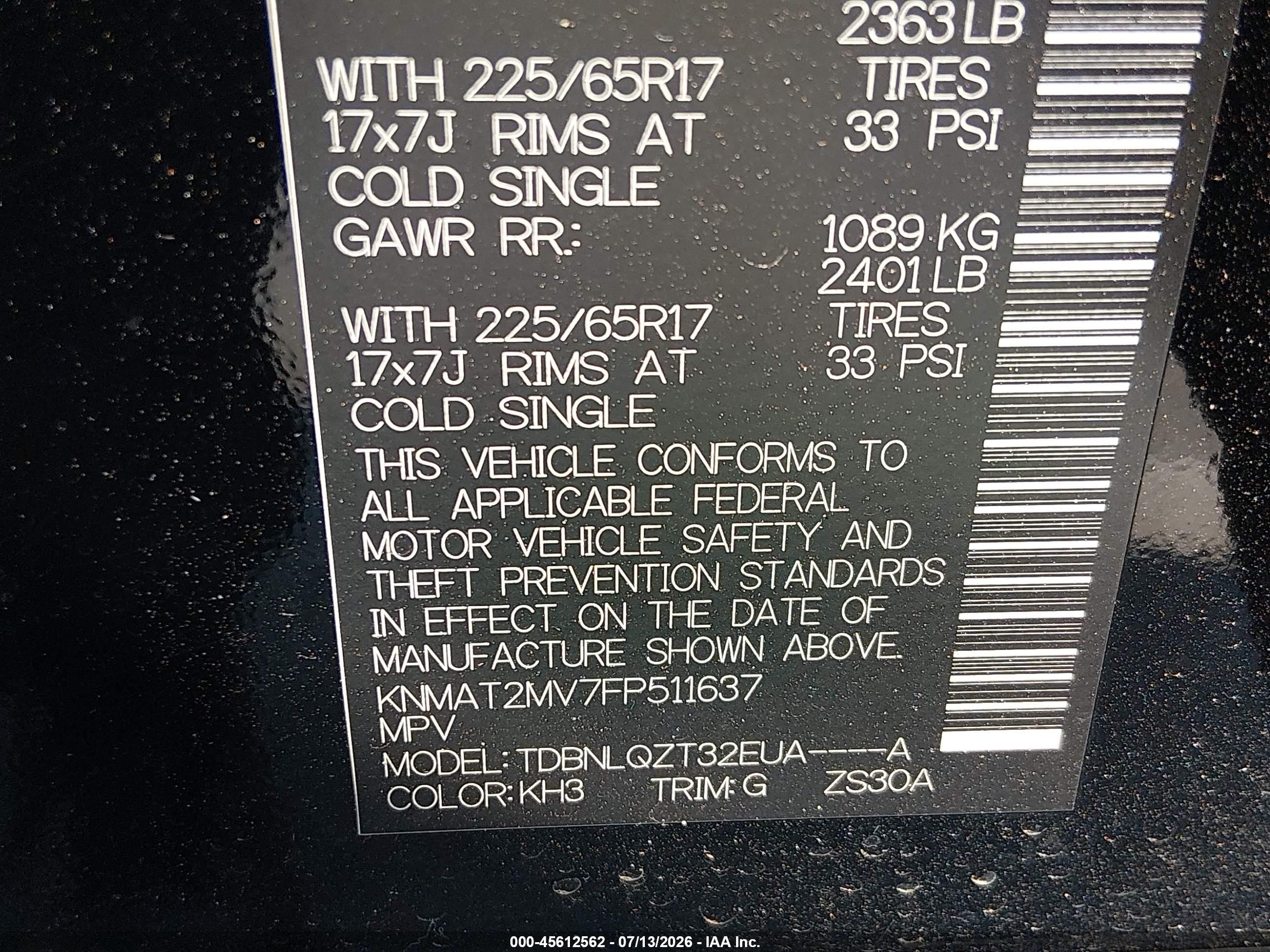 2015 Nissan Rogue Sv Black vin: KNMAT2MV7FP511637