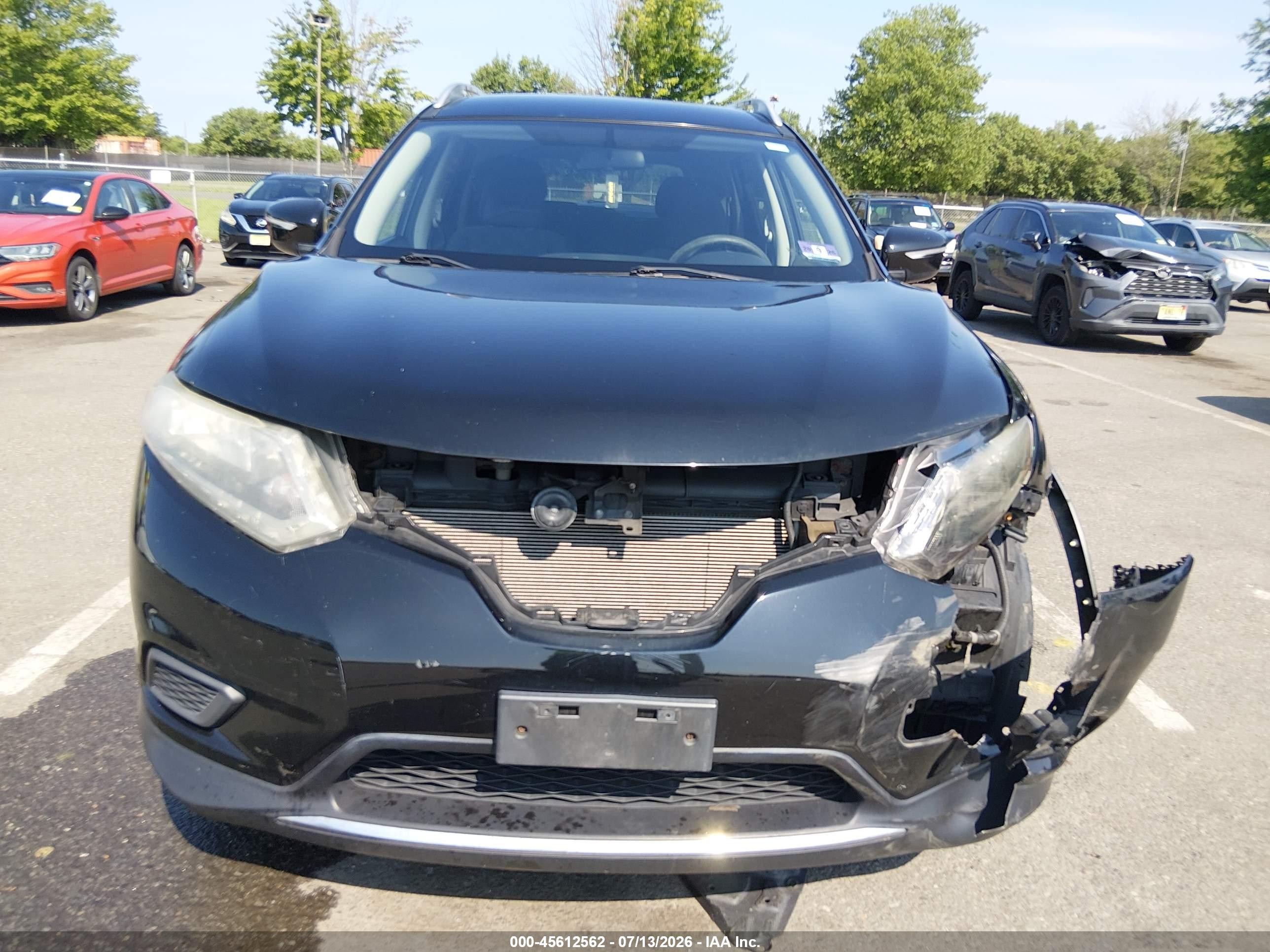 2015 Nissan Rogue Sv Black vin: KNMAT2MV7FP511637
