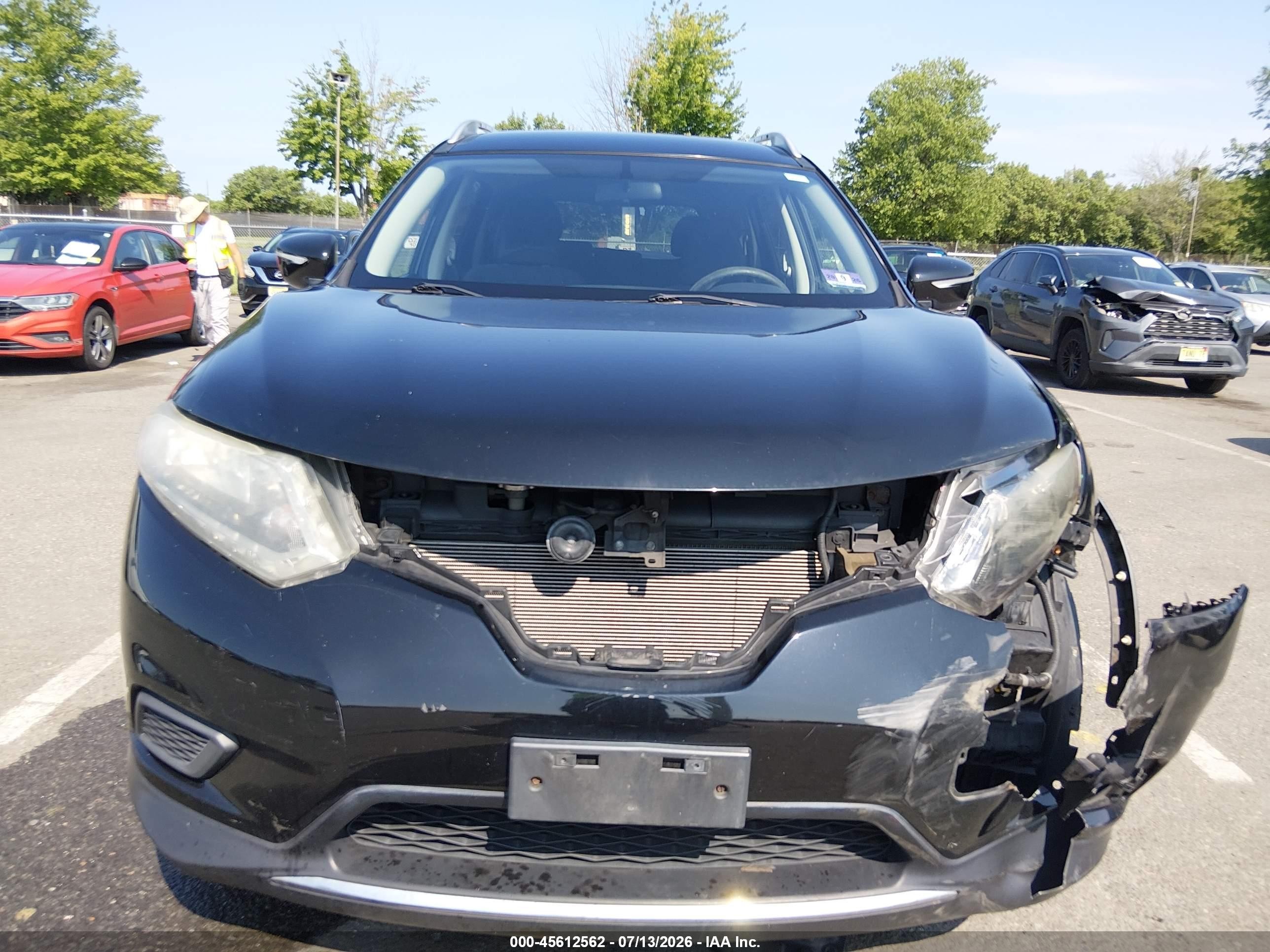 2015 Nissan Rogue Sv Black vin: KNMAT2MV7FP511637