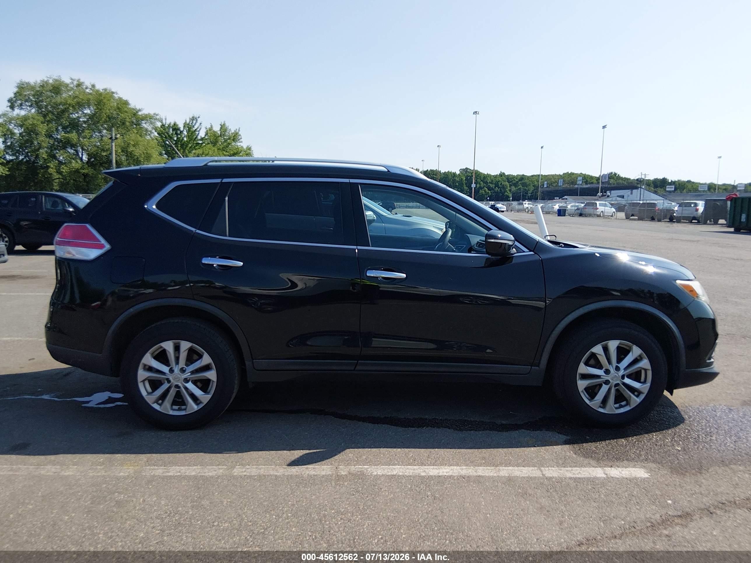 2015 Nissan Rogue Sv Black vin: KNMAT2MV7FP511637