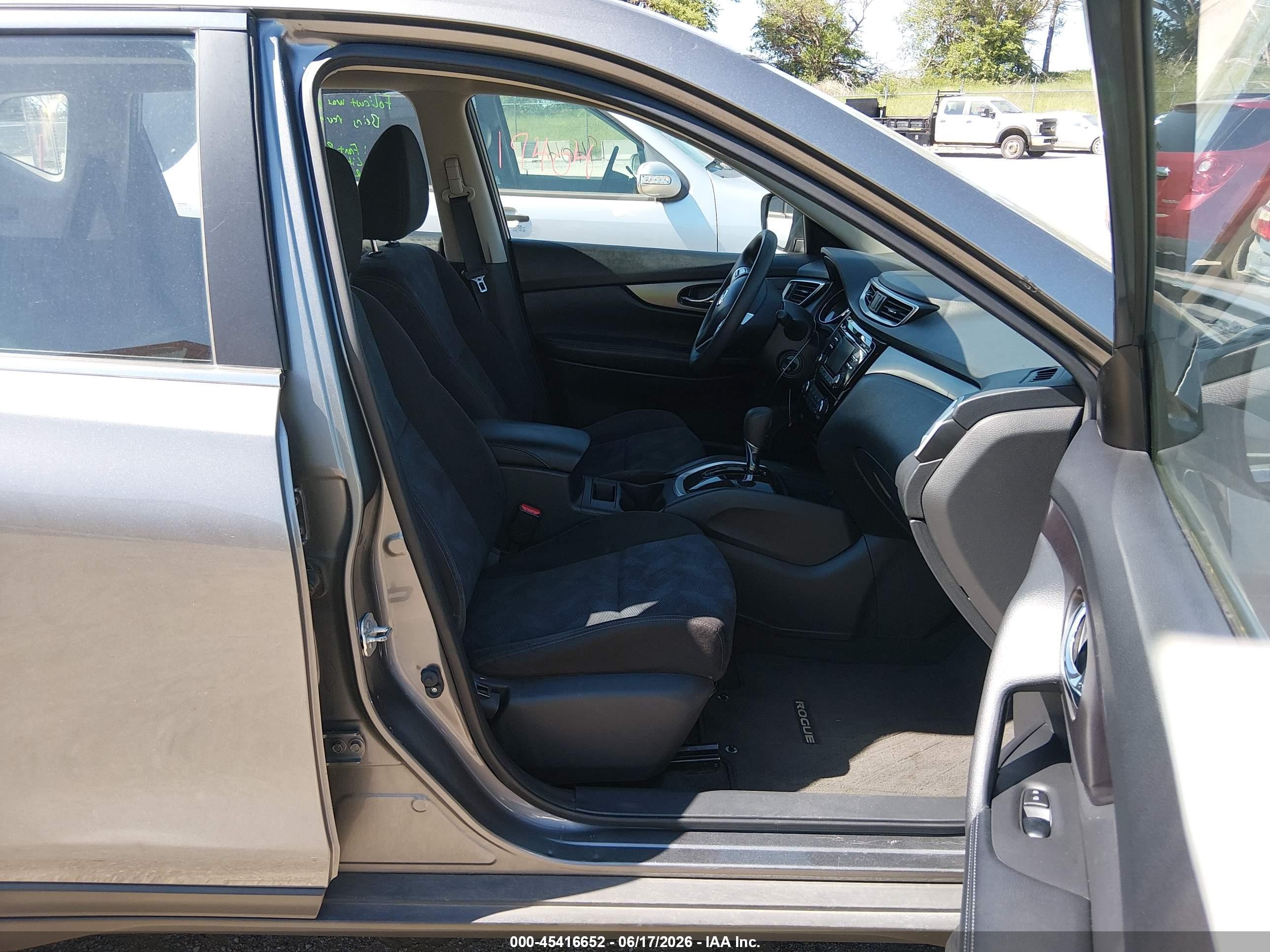 2015 Nissan Rogue S Gray vin: KNMAT2MV7FP514697