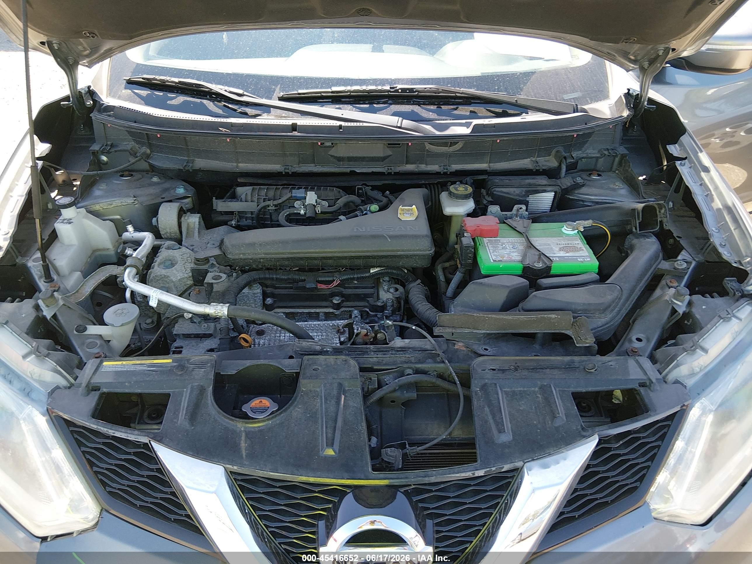2015 Nissan Rogue S Gray vin: KNMAT2MV7FP514697