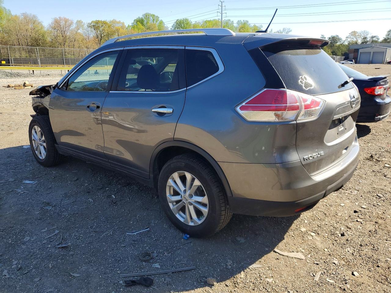 2015 Nissan Rogue Sv Gray vin: KNMAT2MV7FP533251
