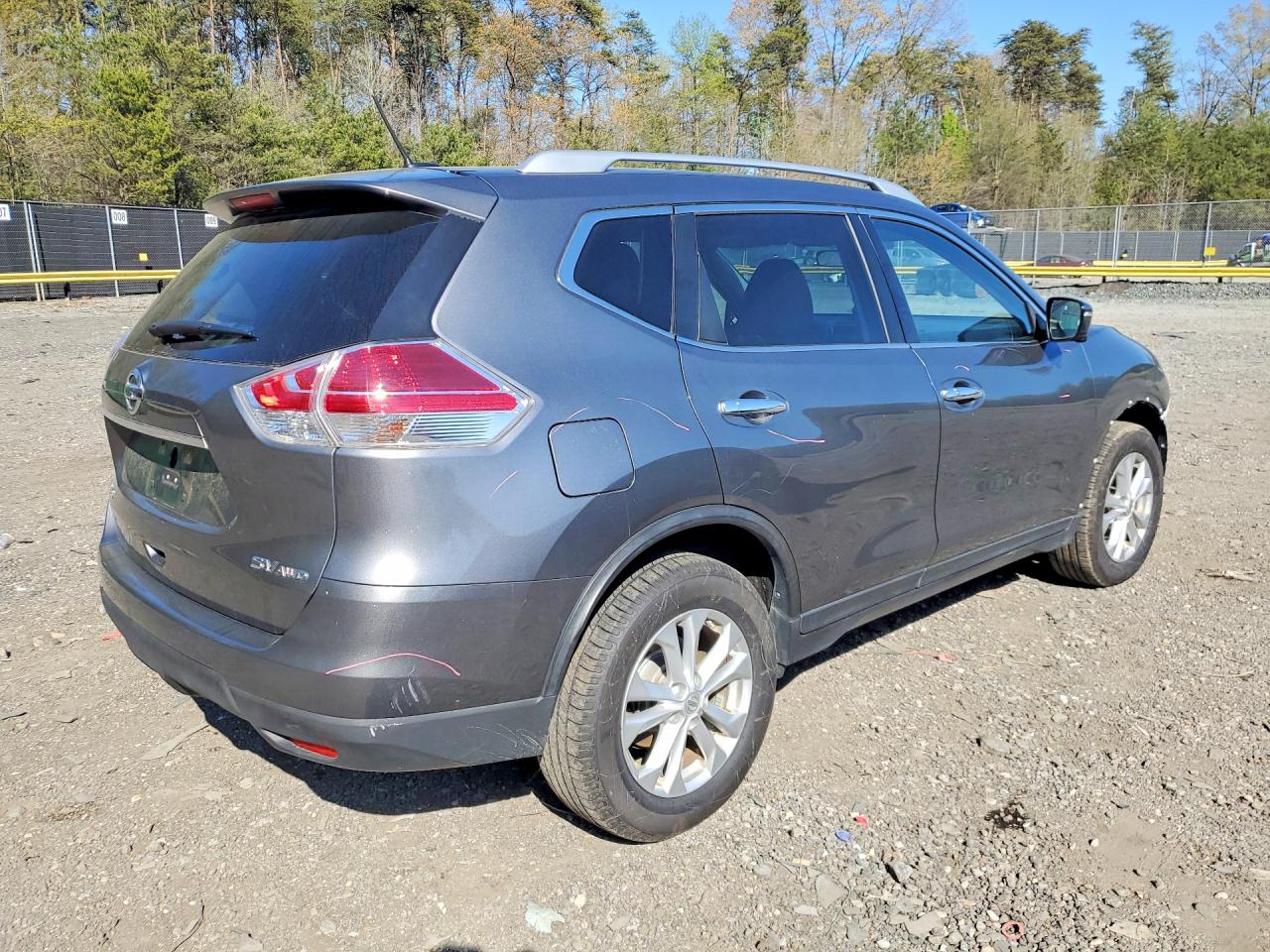 2015 Nissan Rogue Sv Gray vin: KNMAT2MV7FP533251