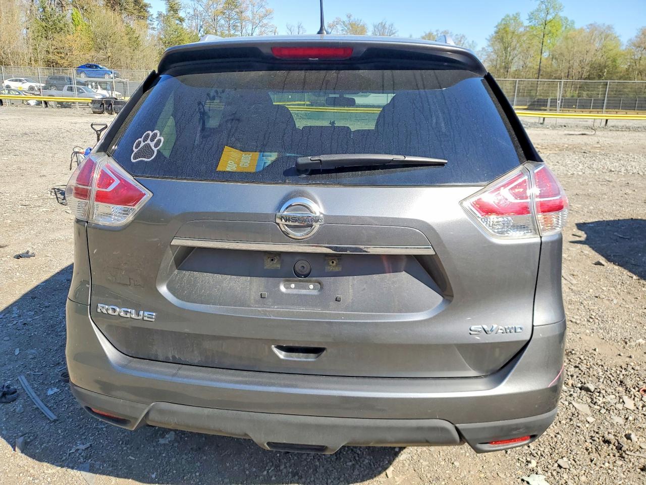2015 Nissan Rogue Sv Gray vin: KNMAT2MV7FP533251