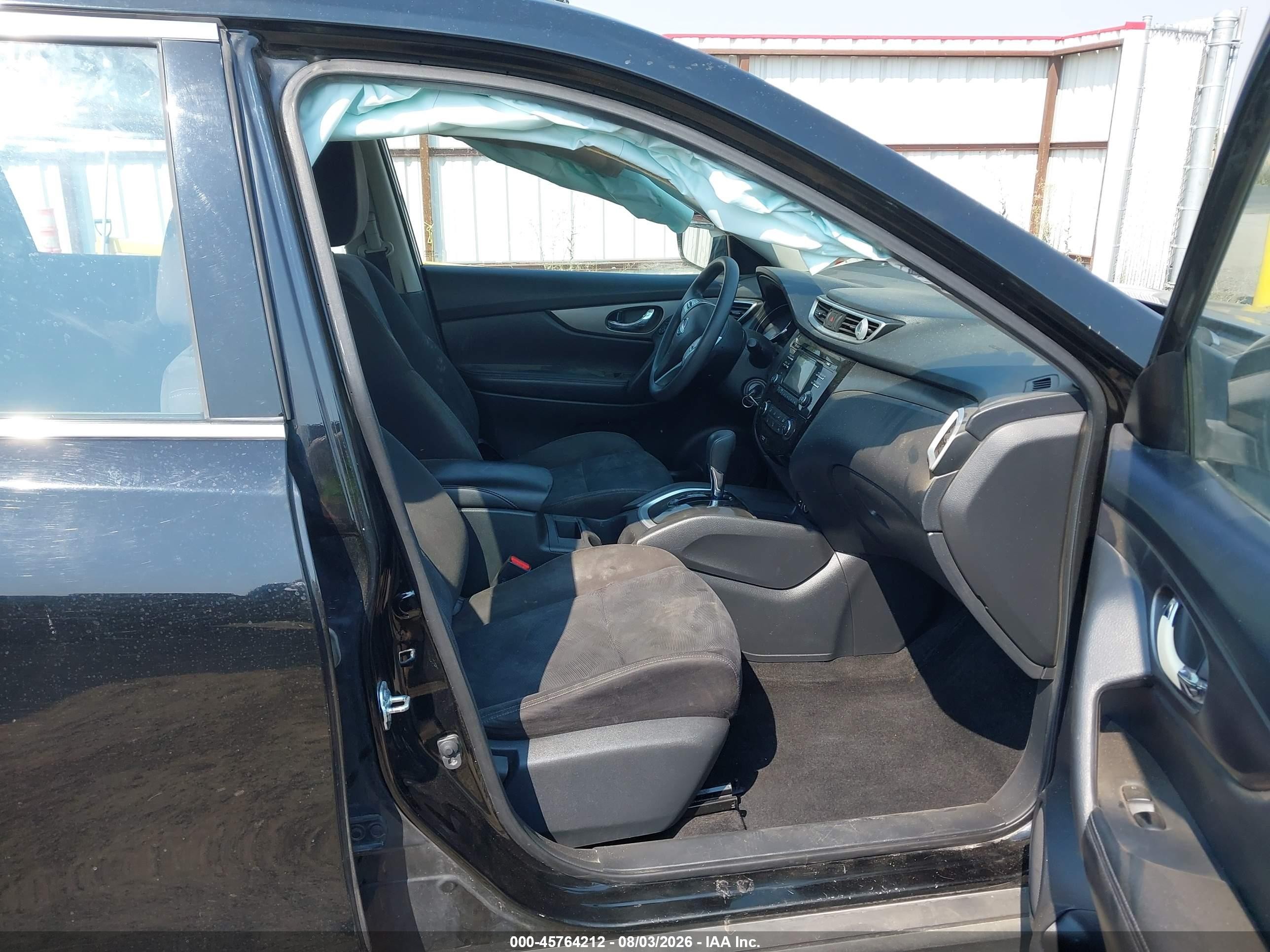 2015 Nissan Rogue S Black vin: KNMAT2MV7FP540331