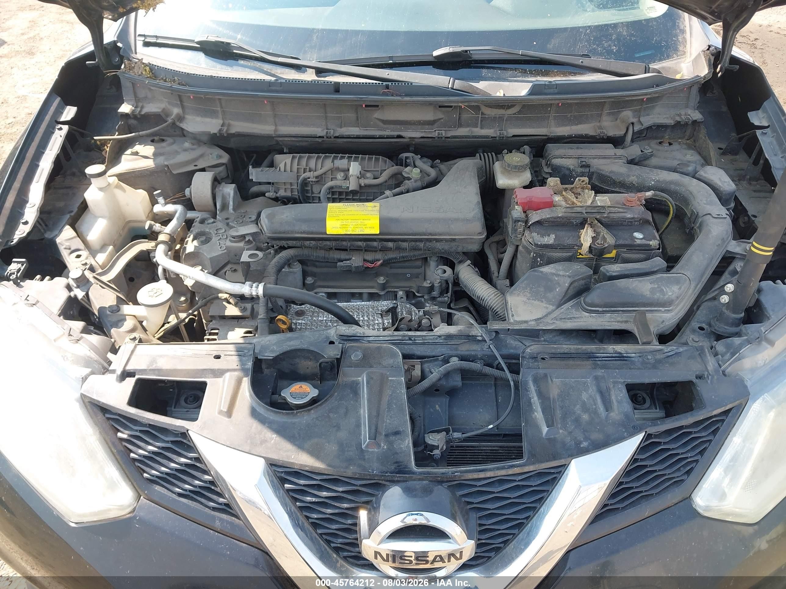 2015 Nissan Rogue S Black vin: KNMAT2MV7FP540331