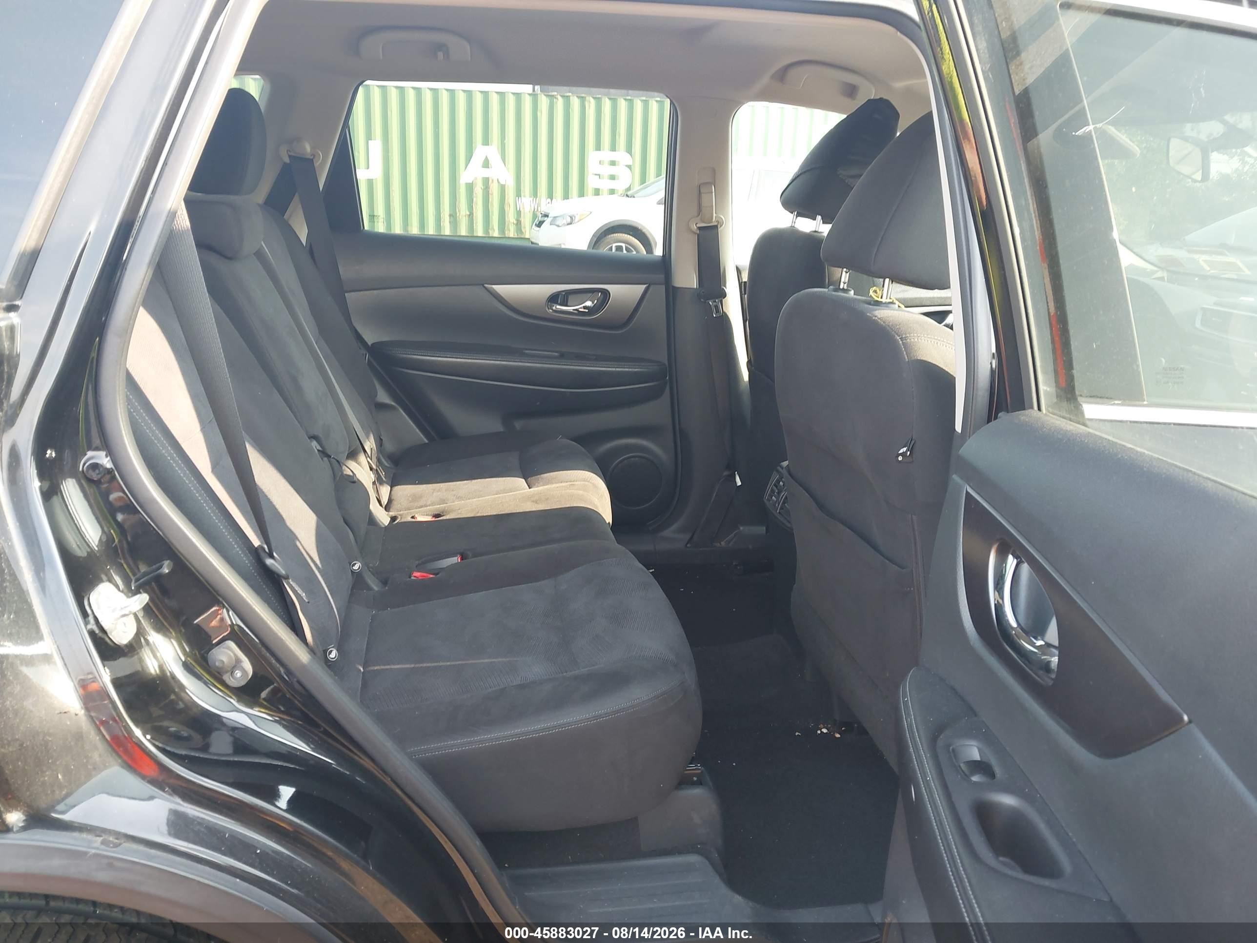 2015 Nissan Rogue S/sl/sv Black vin: KNMAT2MV7FP541401