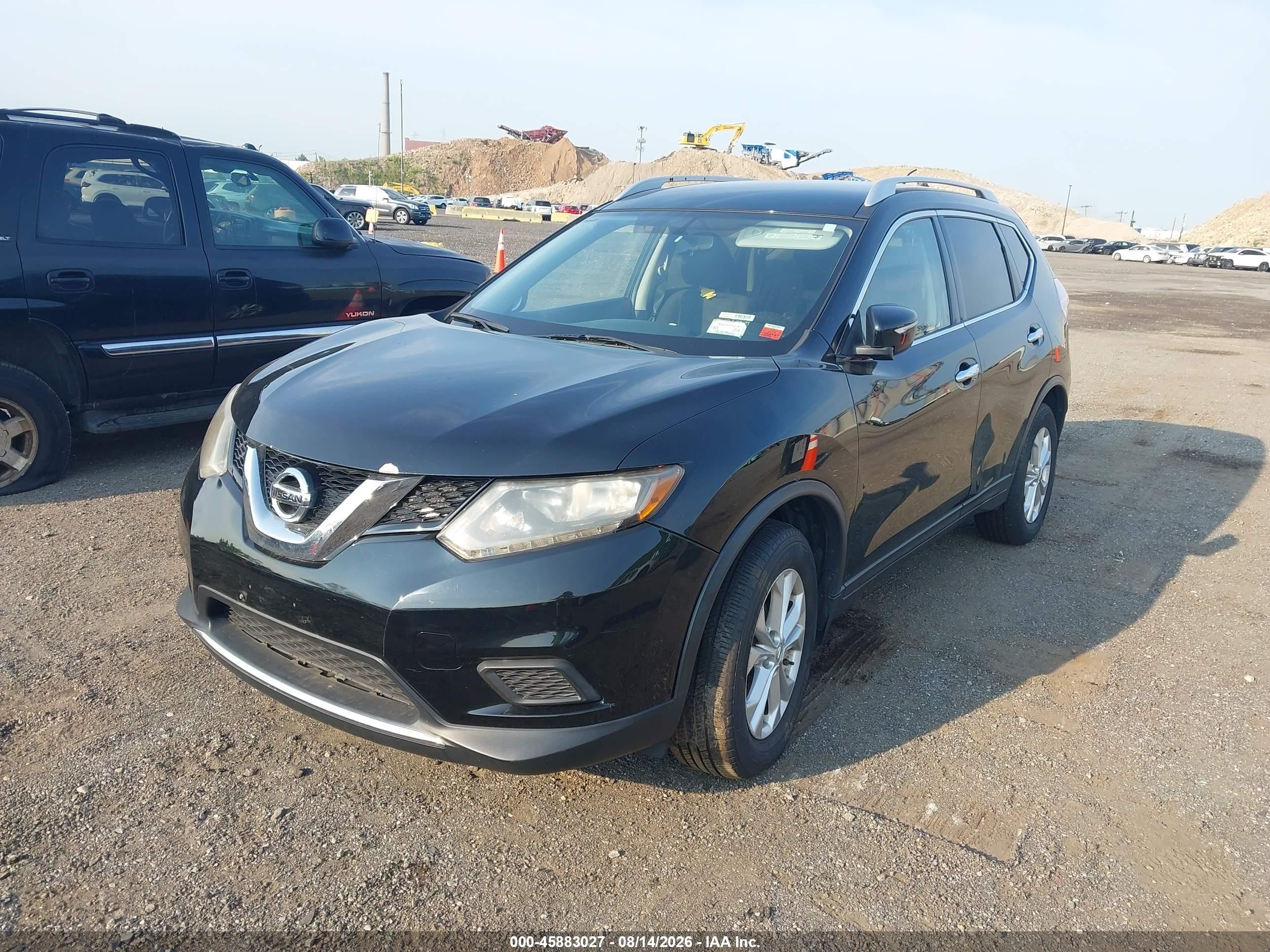 2015 Nissan Rogue S/sl/sv Black vin: KNMAT2MV7FP541401