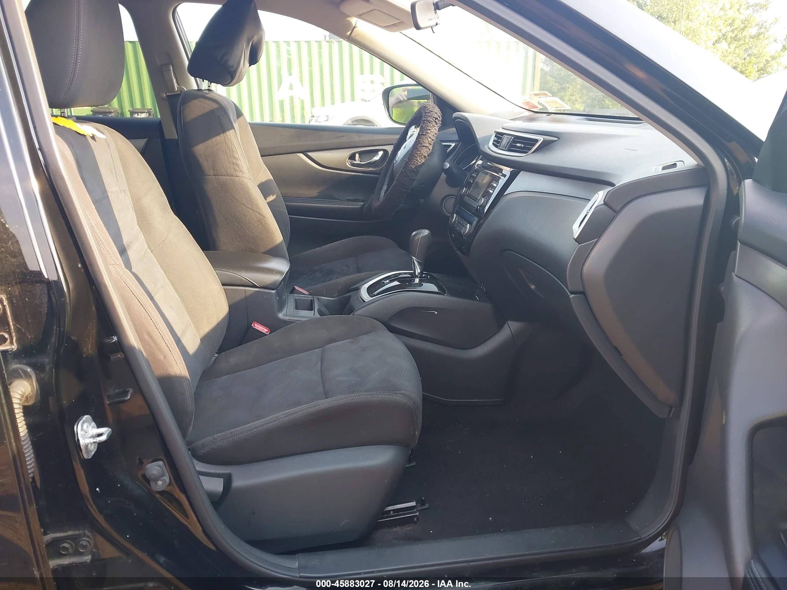 2015 Nissan Rogue S/sl/sv Black vin: KNMAT2MV7FP541401