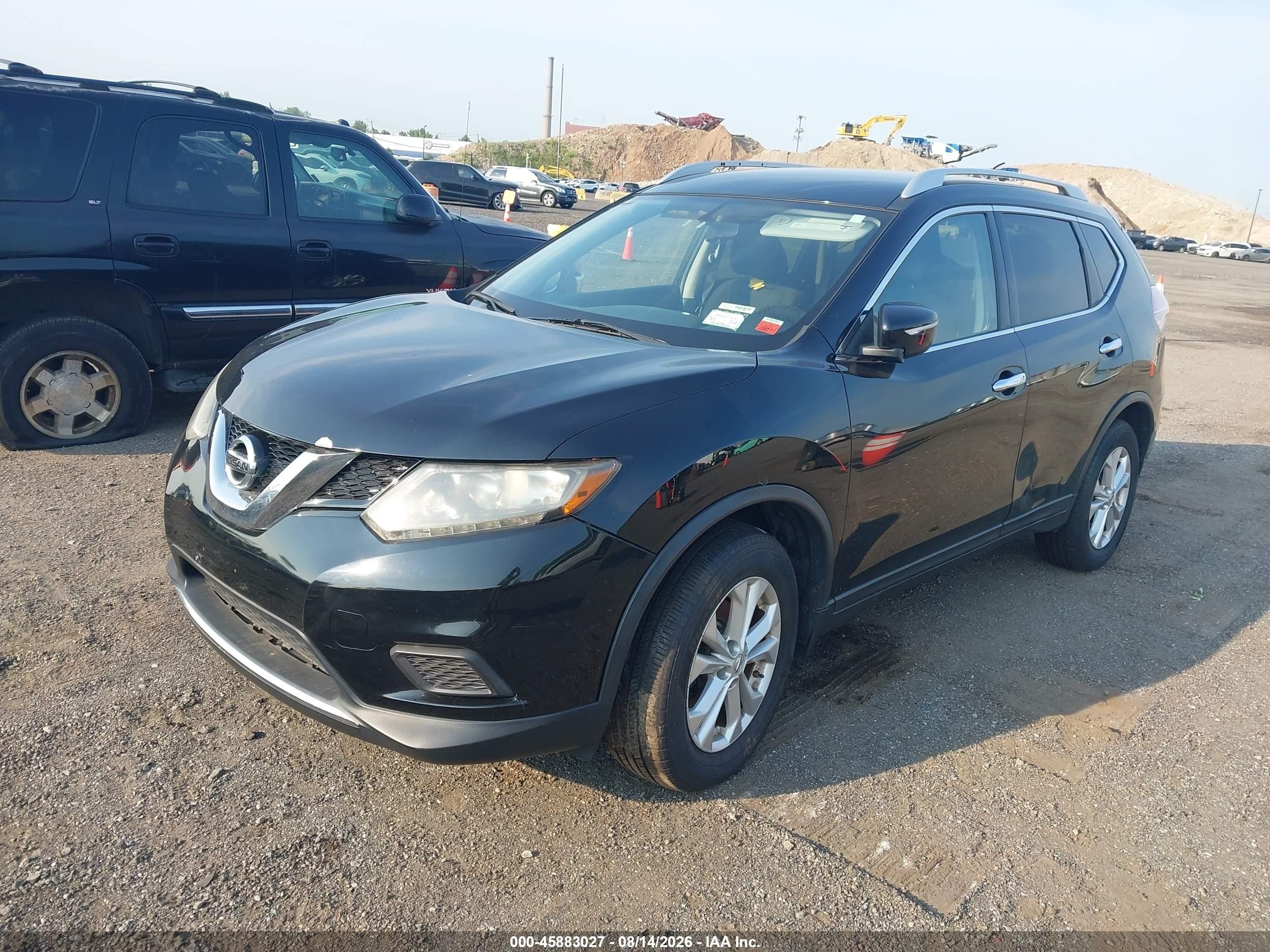 2015 Nissan Rogue S/sl/sv Black vin: KNMAT2MV7FP541401
