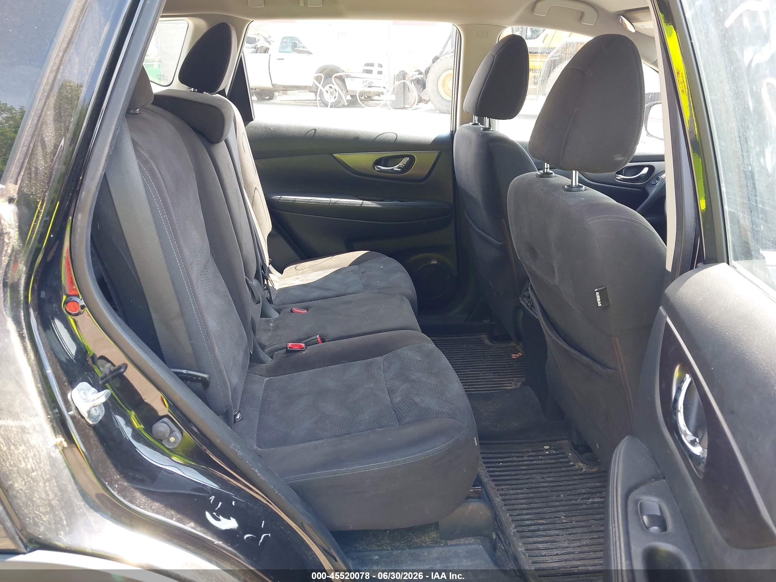 2015 Nissan Rogue S Black vin: KNMAT2MV7FP550115