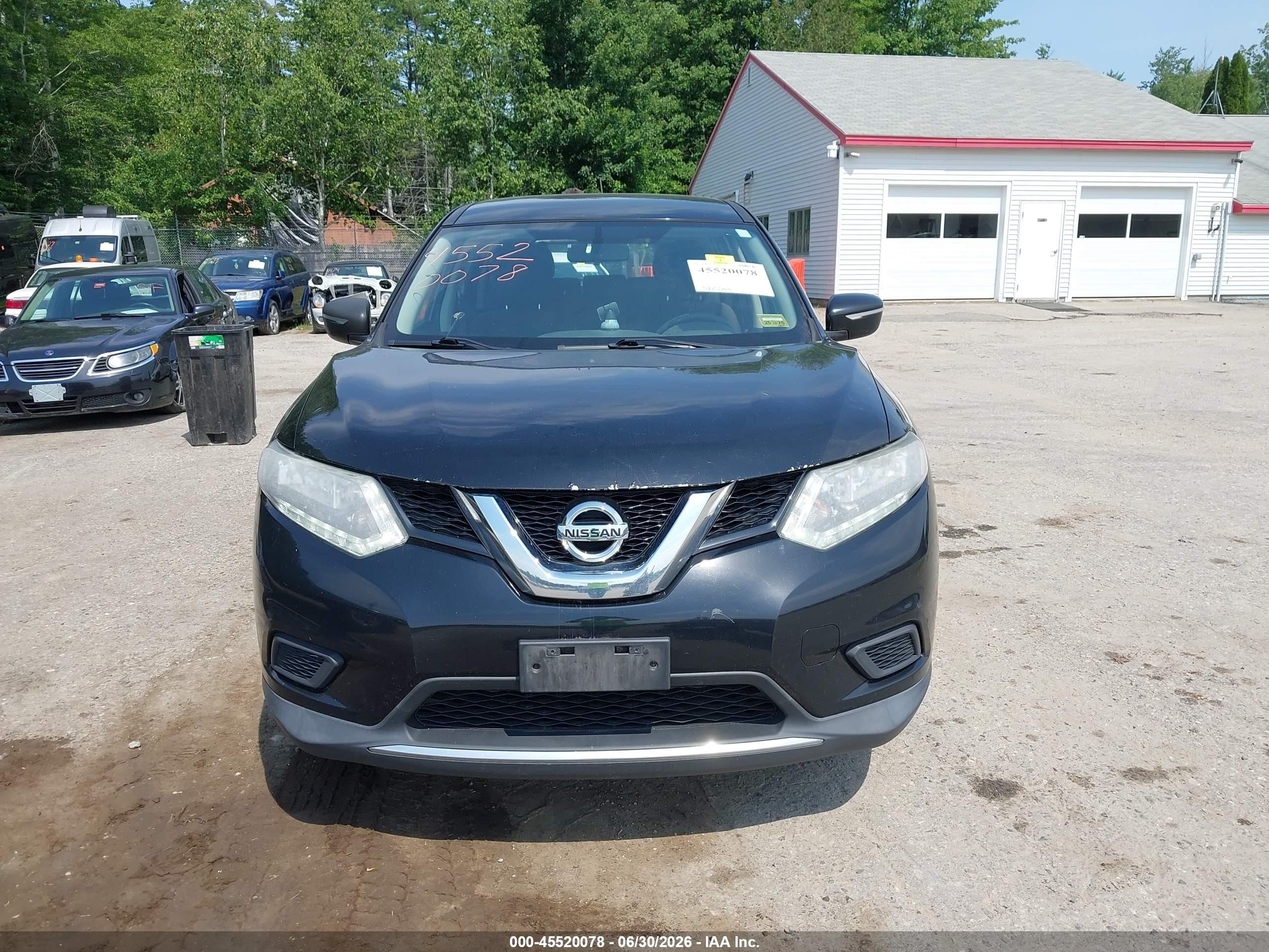 2015 Nissan Rogue S Black vin: KNMAT2MV7FP550115