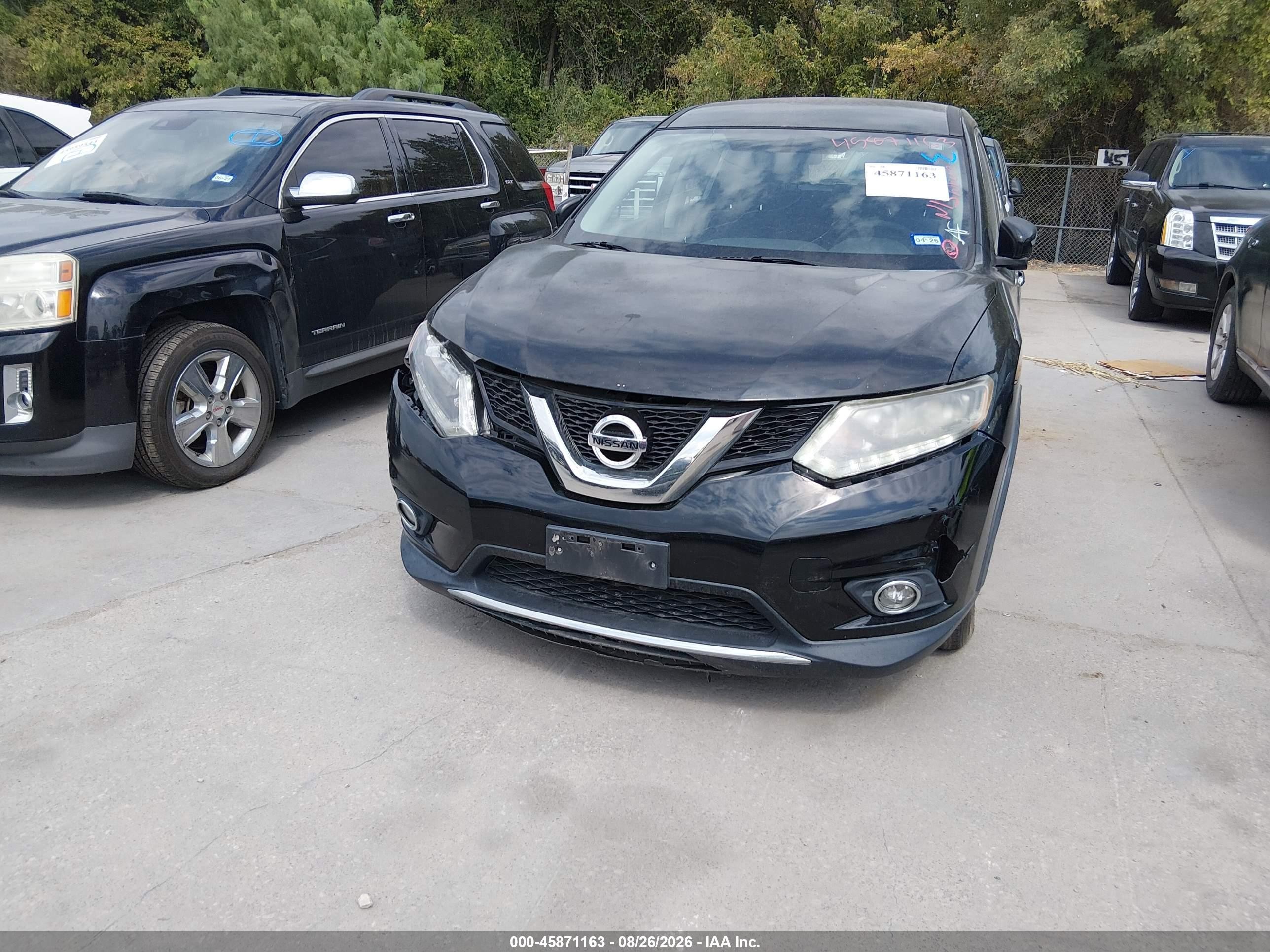 2015 Nissan Rogue S Black vin: KNMAT2MV7FP563768
