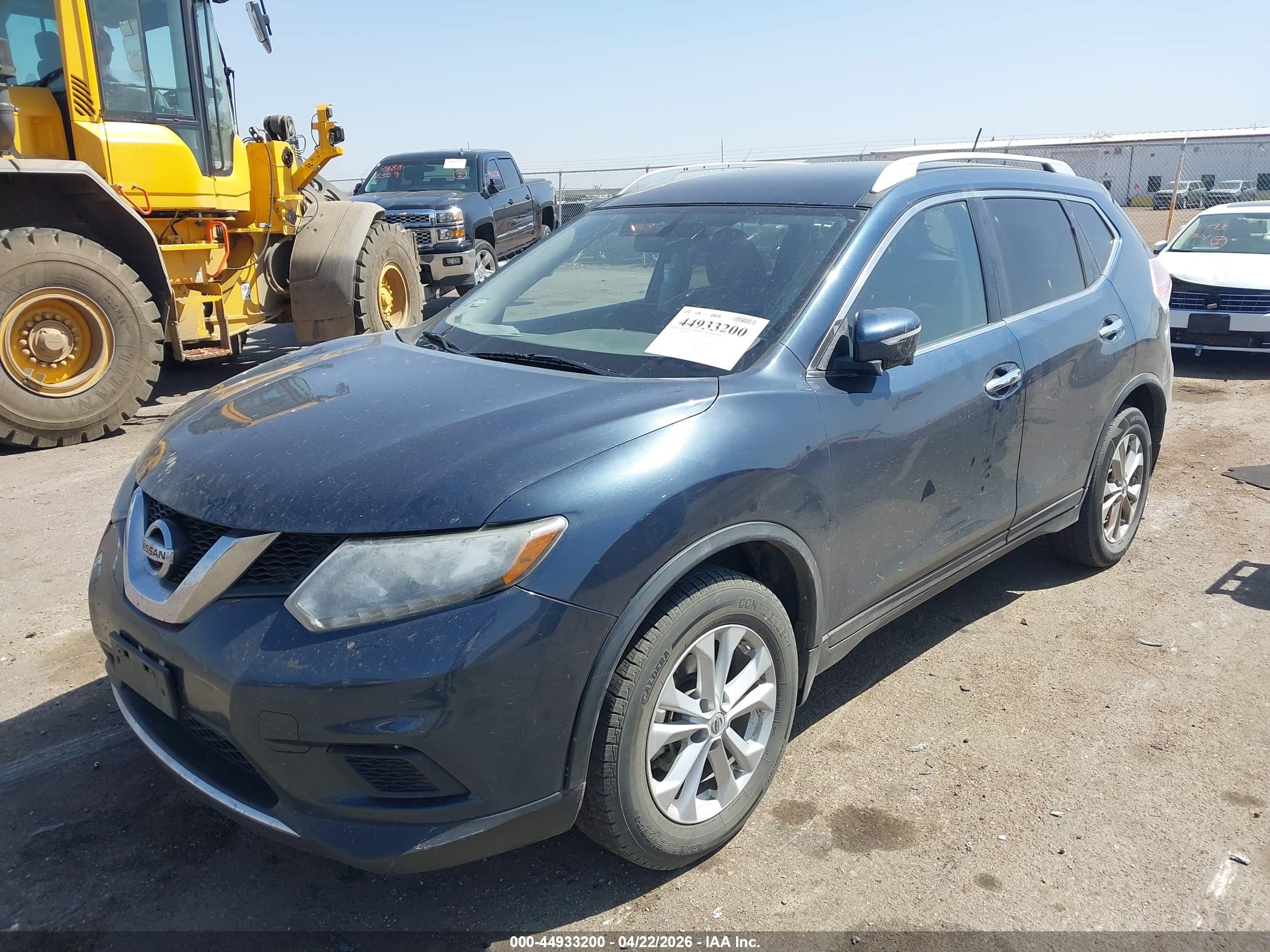 2015 Nissan Rogue Sv Blue vin: KNMAT2MV7FP563852