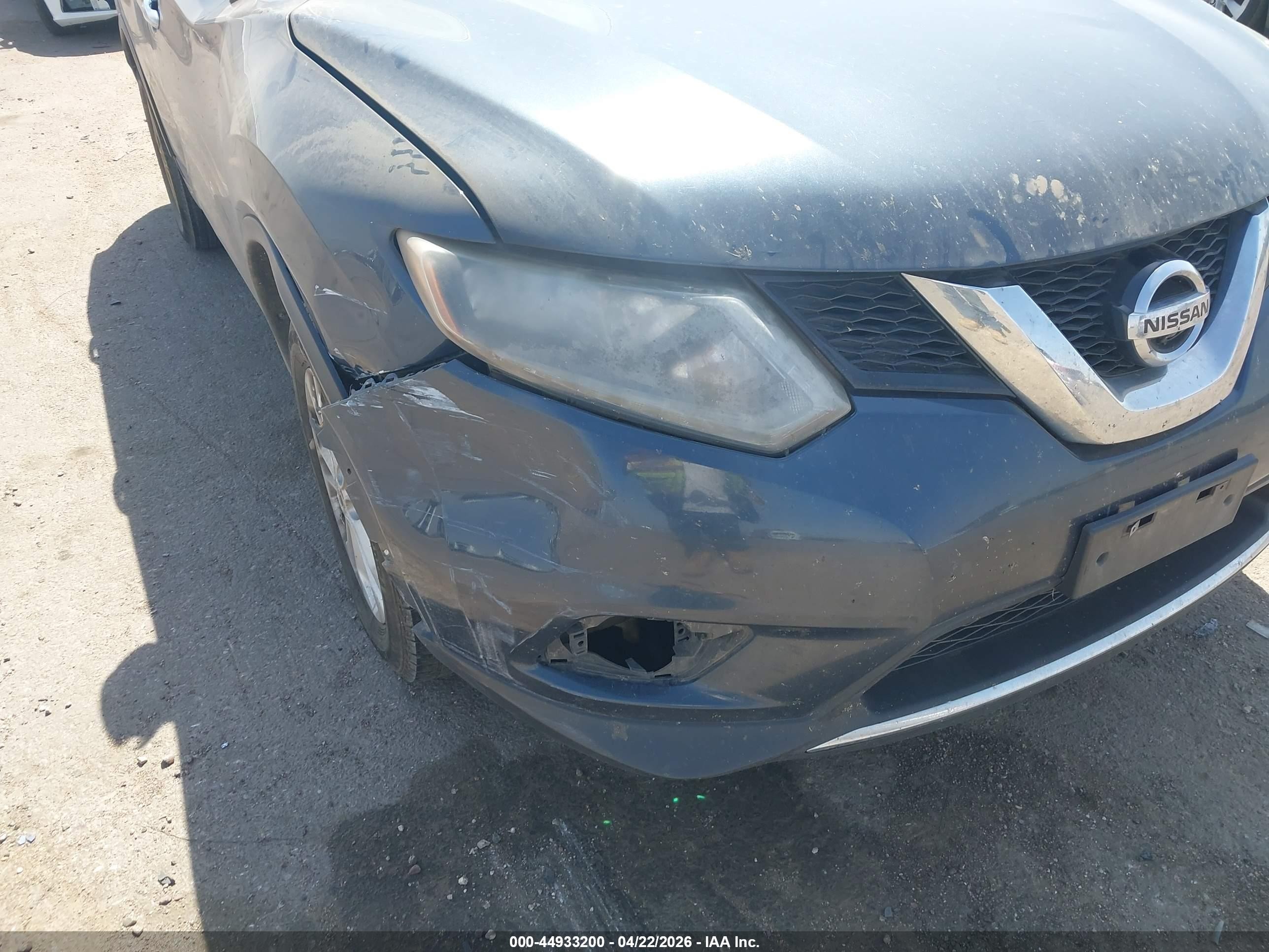 2015 Nissan Rogue Sv Blue vin: KNMAT2MV7FP563852