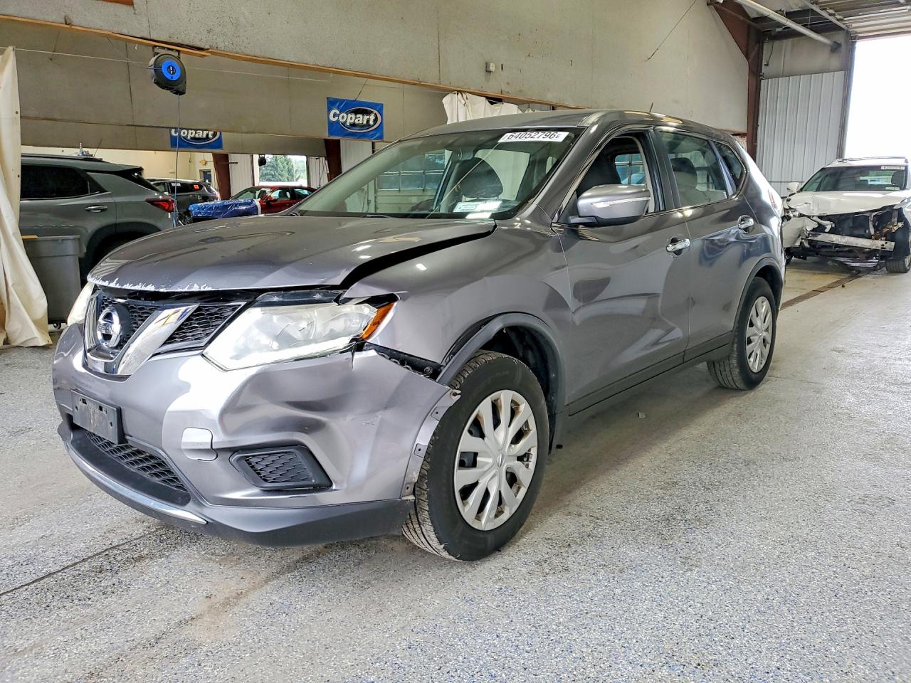 2015 Nissan Rogue S Gray vin: KNMAT2MV7FP566508