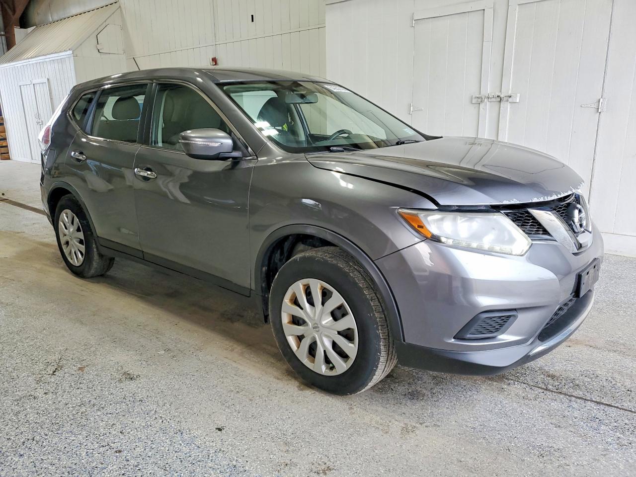2015 Nissan Rogue S Gray vin: KNMAT2MV7FP566508