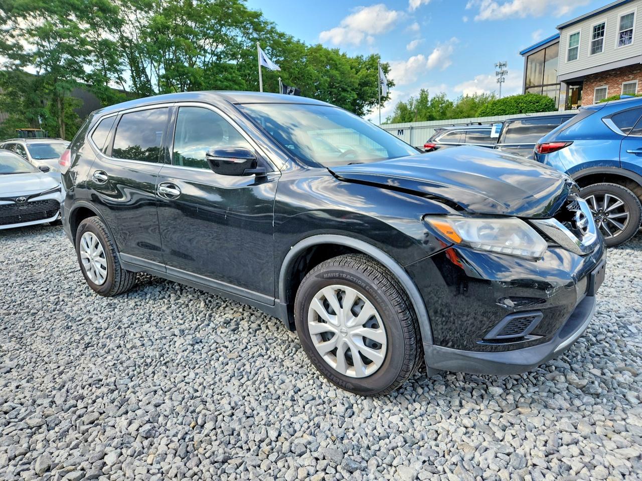 2015 Nissan Rogue S Черный vin: KNMAT2MV7FP583907