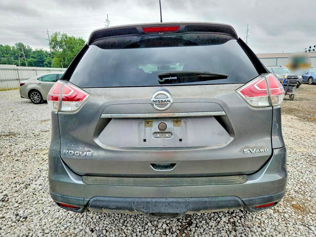 2015 Nissan Rogue Sv Серый vin: KNMAT2MV7FP584961