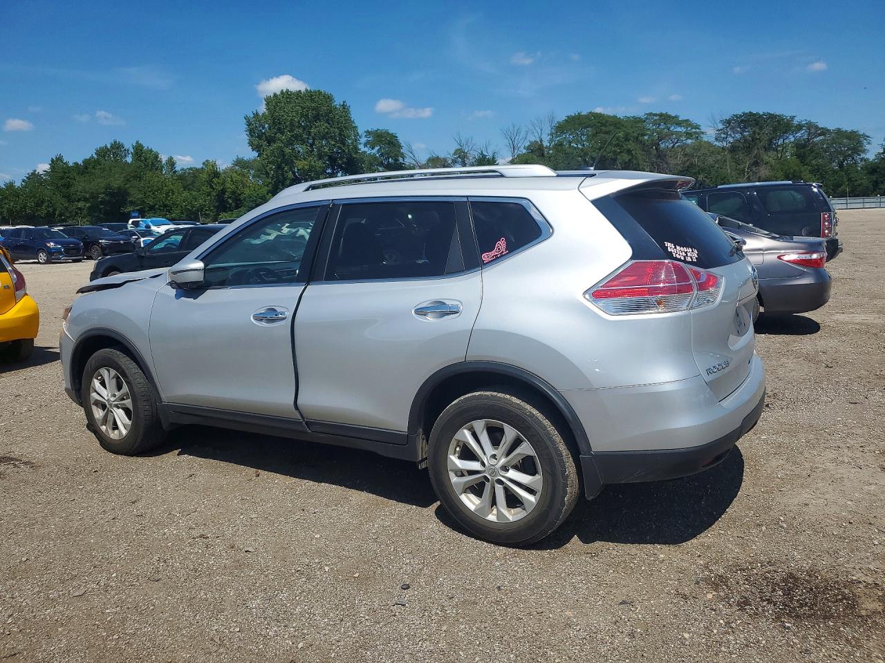 2016 Nissan Rogue Sv Silver vin: KNMAT2MV7GP629611