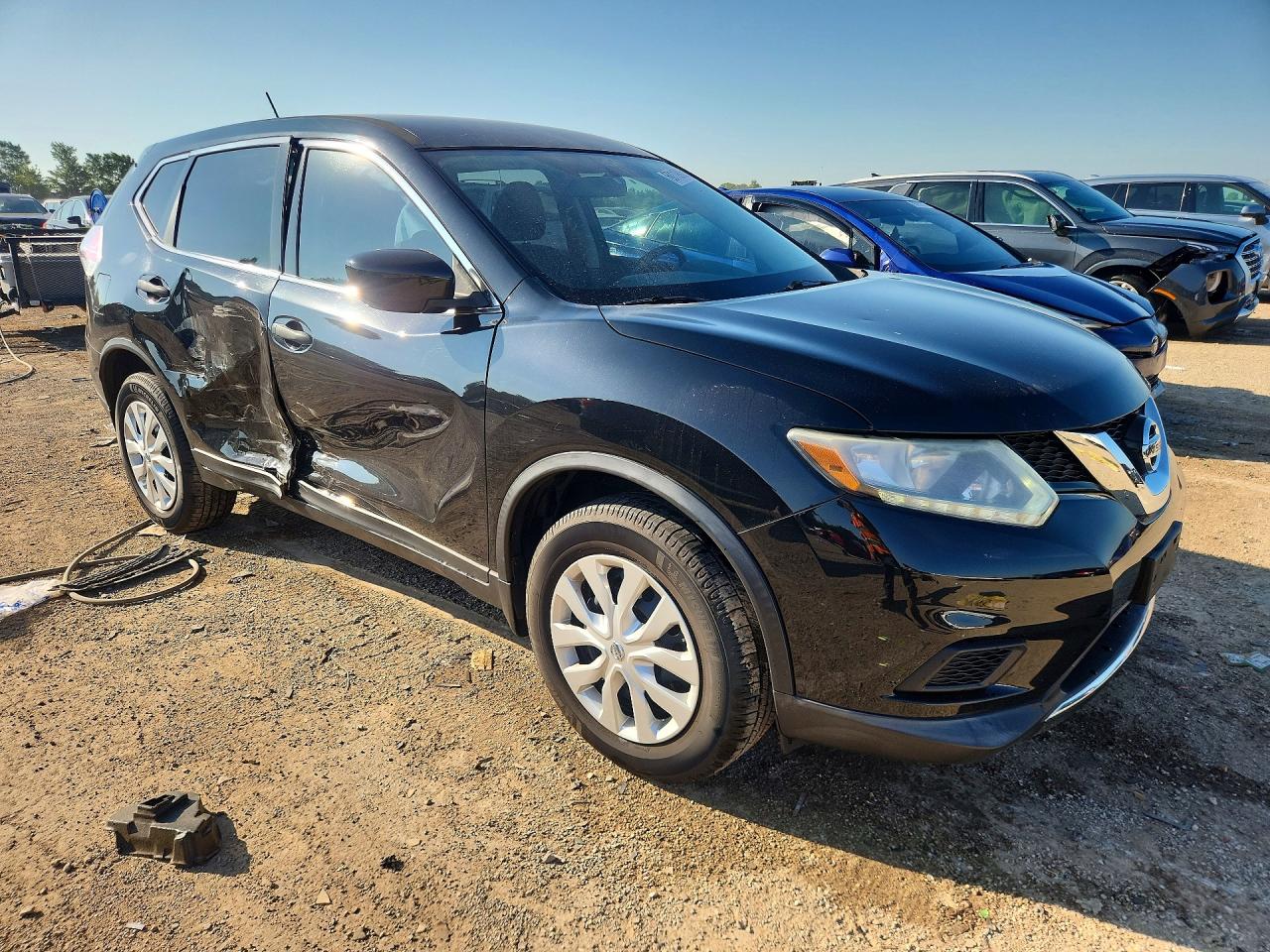 2016 Nissan Rogue S Black vin: KNMAT2MV7GP638180