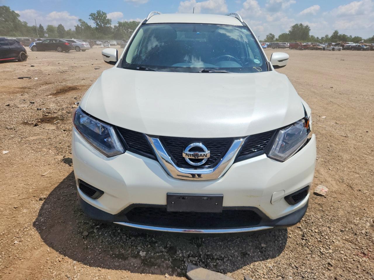 2016 Nissan Rogue Sv White vin: KNMAT2MV7GP656291