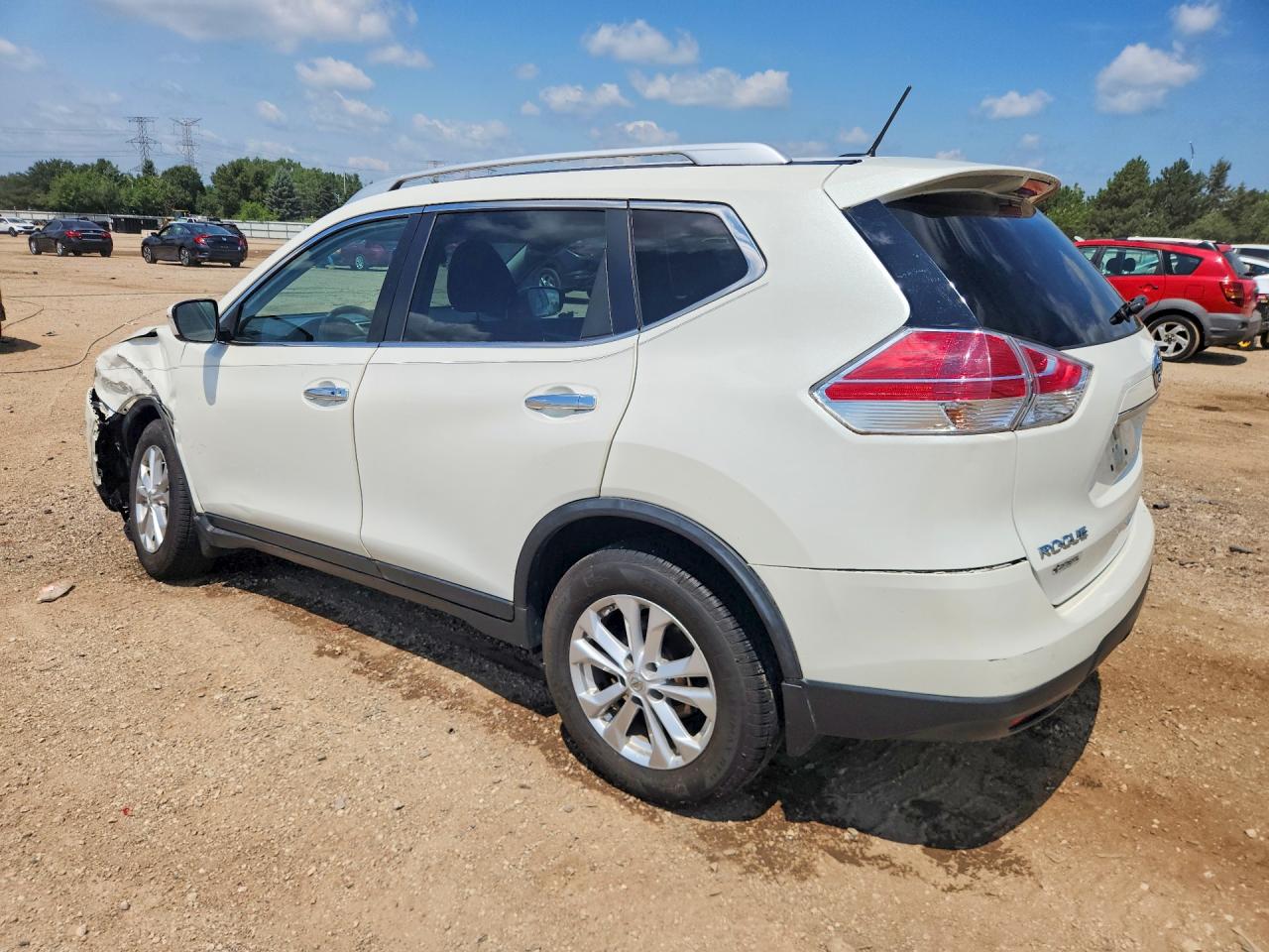 2016 Nissan Rogue Sv White vin: KNMAT2MV7GP656291
