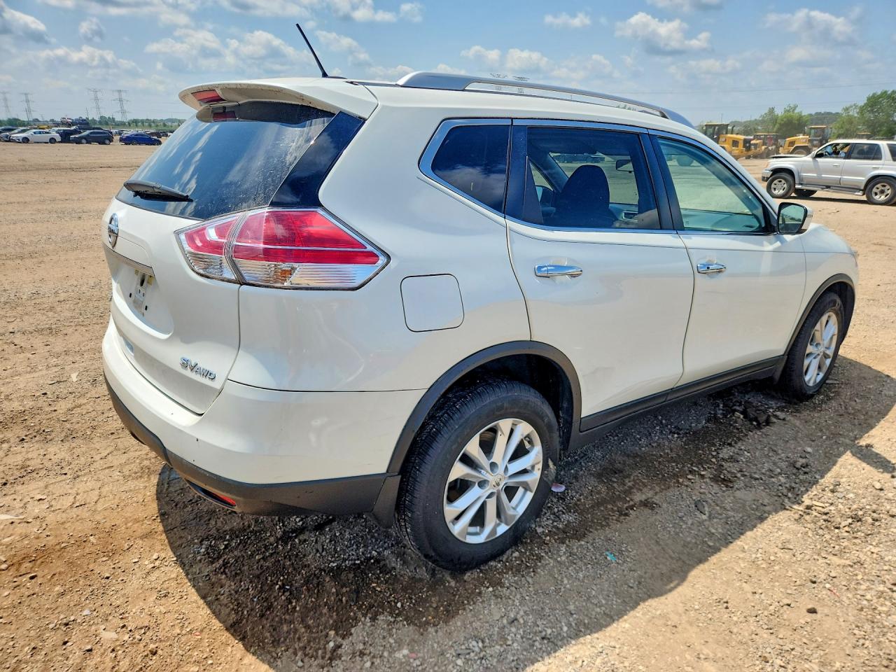 2016 Nissan Rogue Sv White vin: KNMAT2MV7GP656291