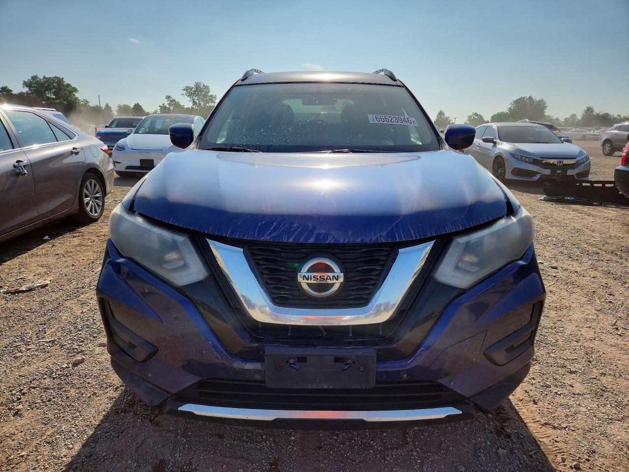 2018 Nissan Rogue Sv Blue vin: KNMAT2MV7JP609897