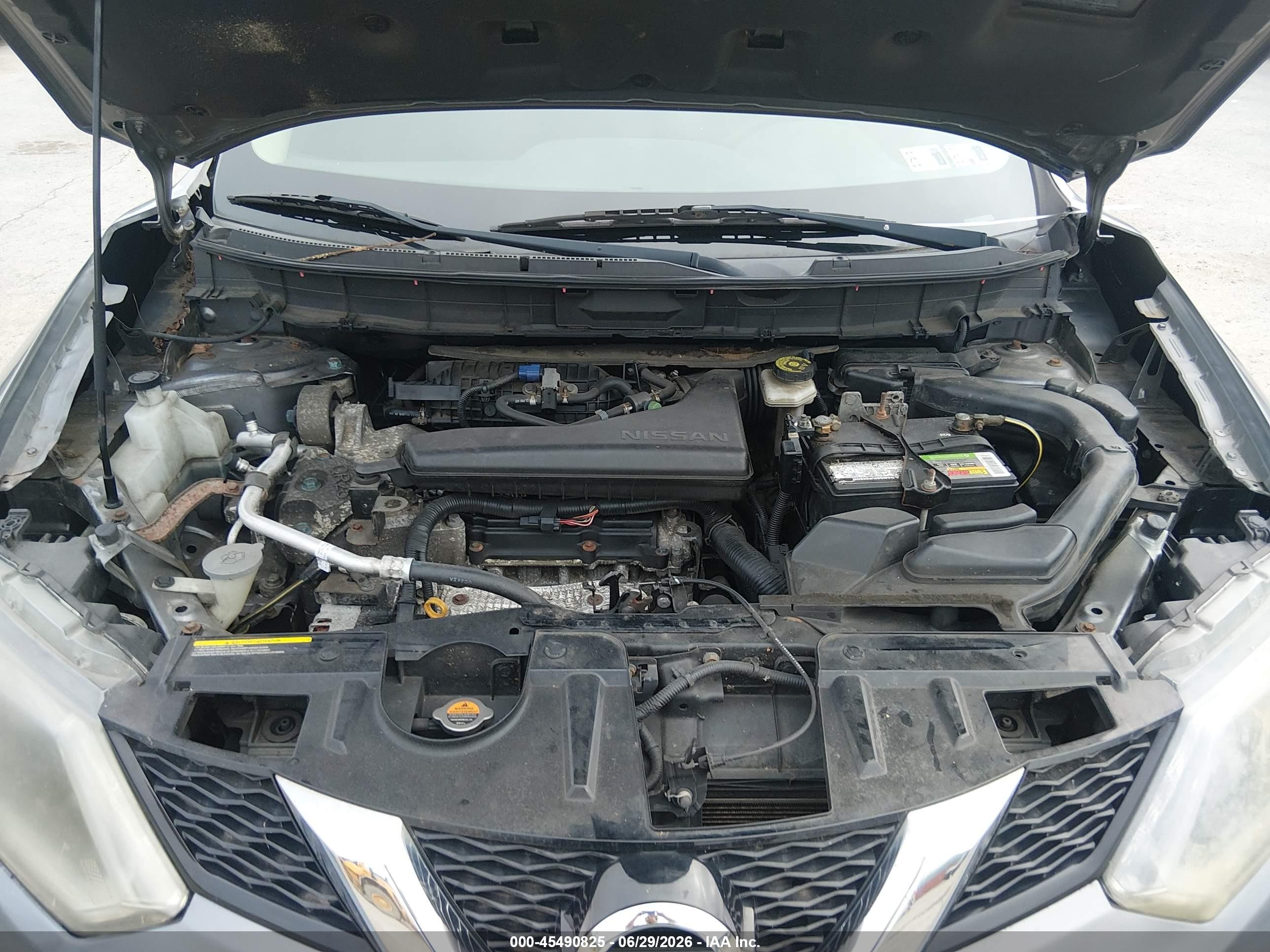 2015 Nissan Rogue Sv Gray vin: KNMAT2MV8FP506267