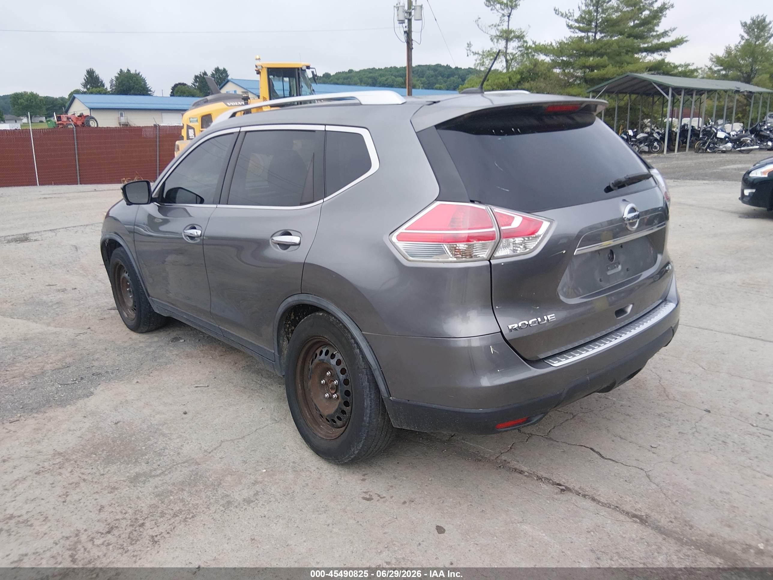 2015 Nissan Rogue Sv Gray vin: KNMAT2MV8FP506267