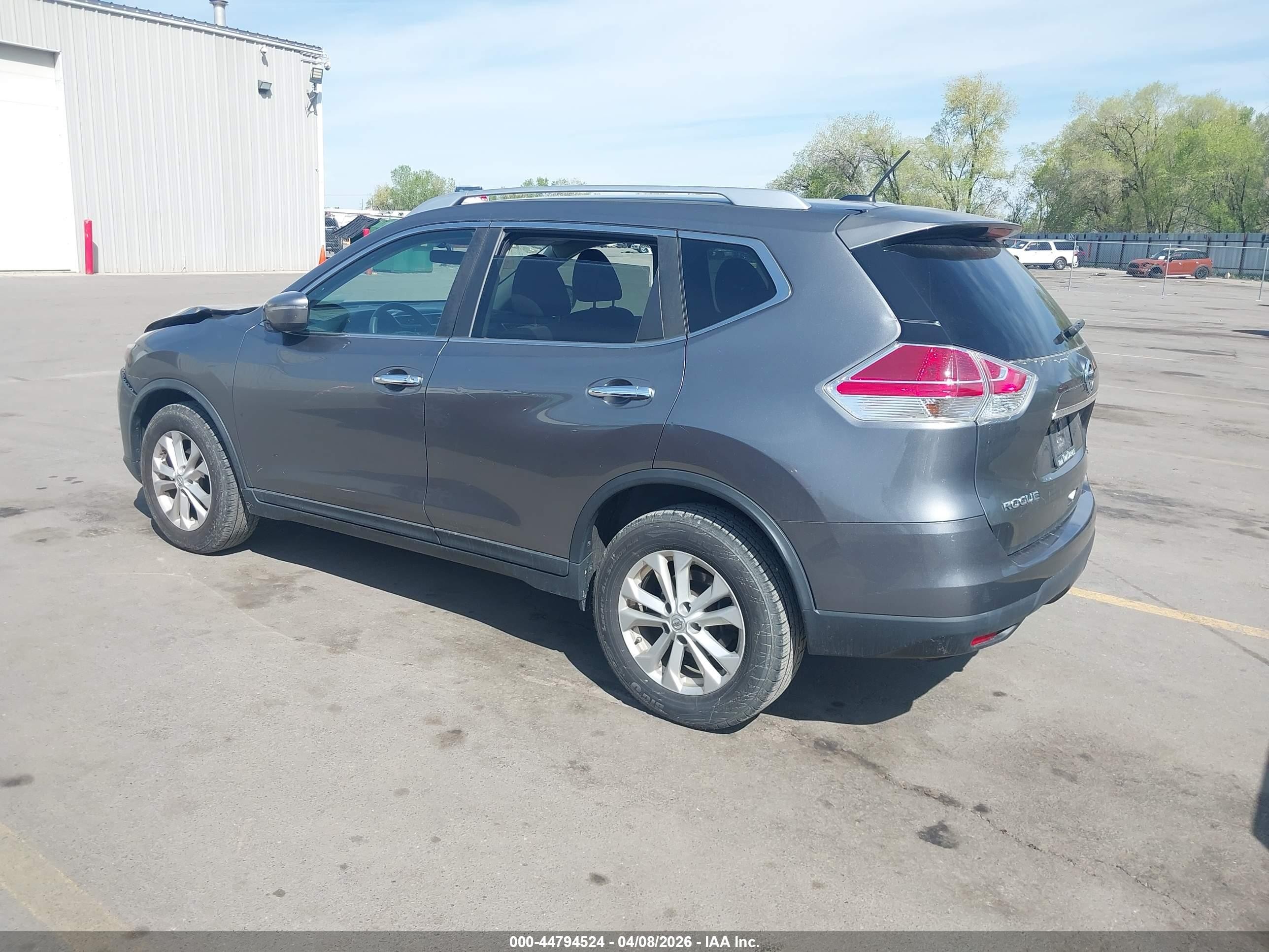 2015 Nissan Rogue Sv Gray vin: KNMAT2MV8FP508407