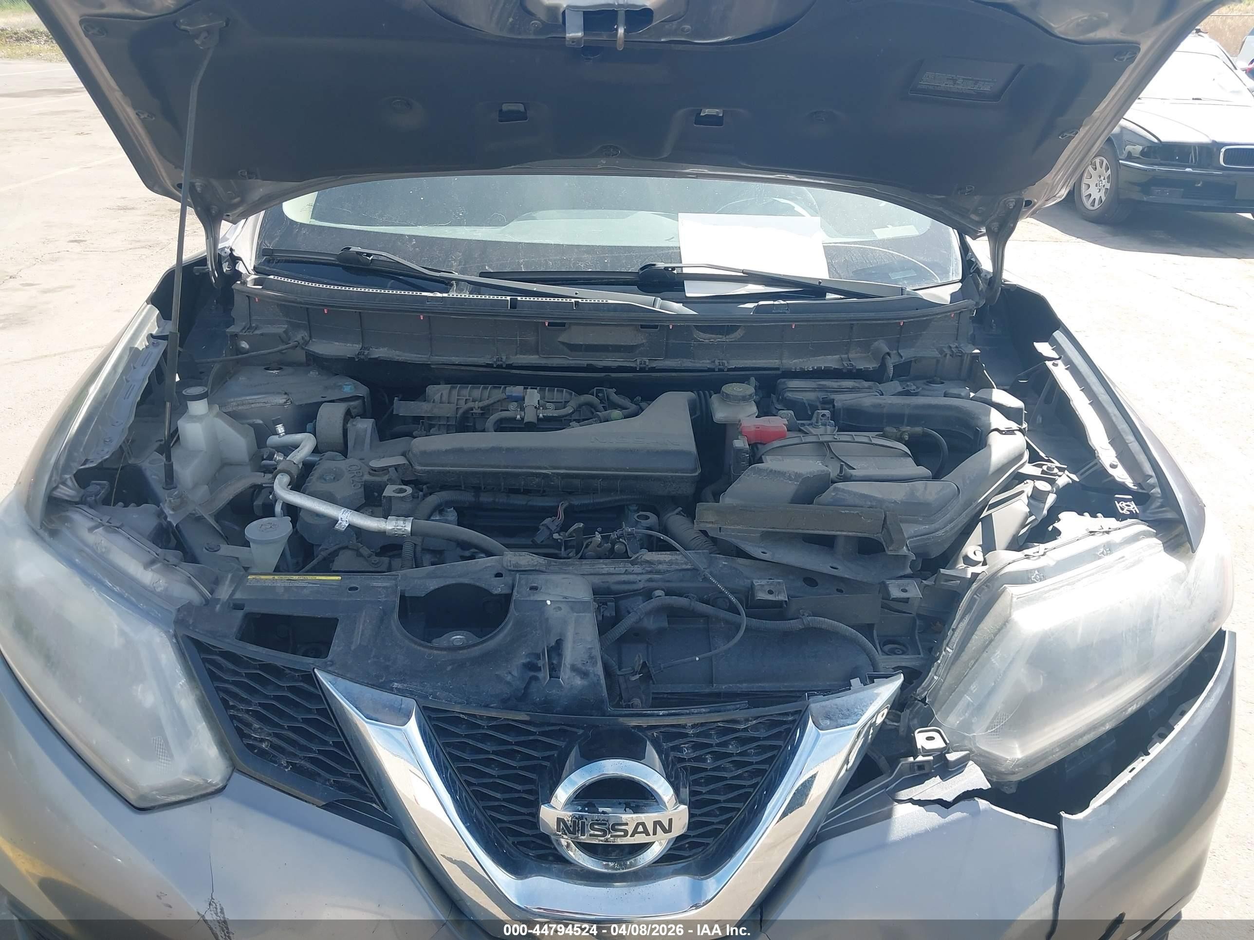 2015 Nissan Rogue Sv Gray vin: KNMAT2MV8FP508407