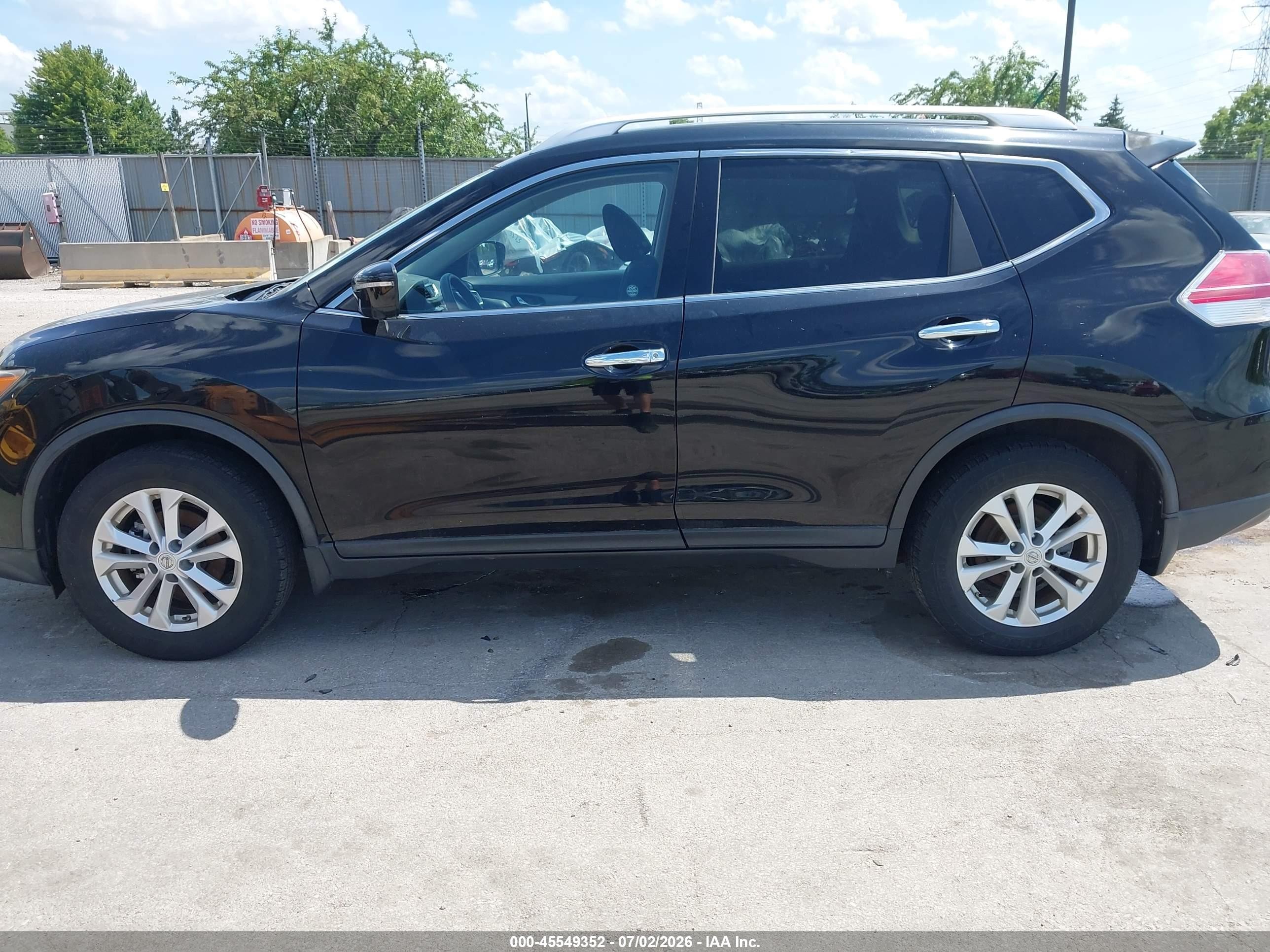 2015 Nissan Rogue Sv Black vin: KNMAT2MV8FP509492