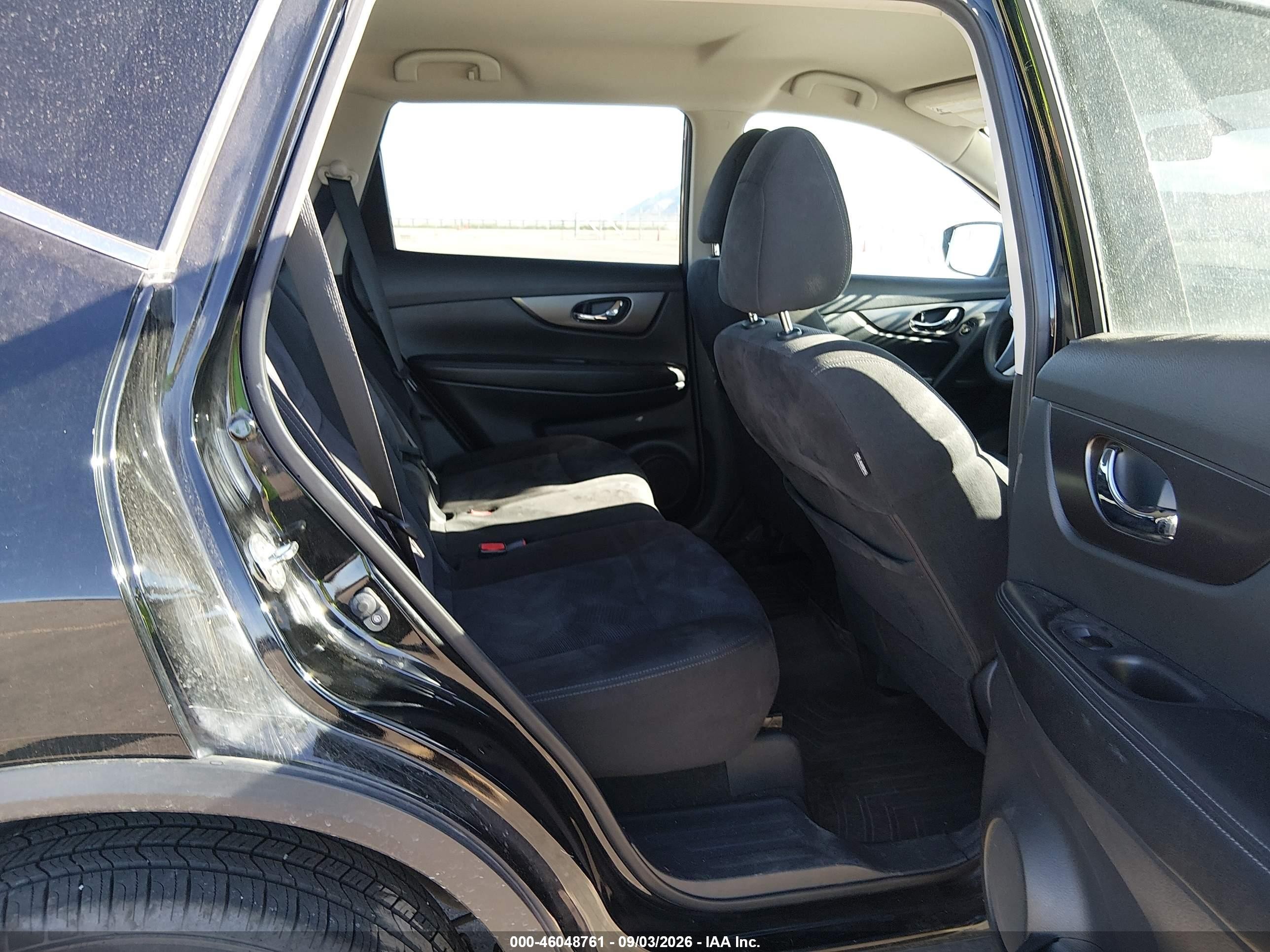 2015 Nissan Rogue Sv Черный vin: KNMAT2MV8FP512103