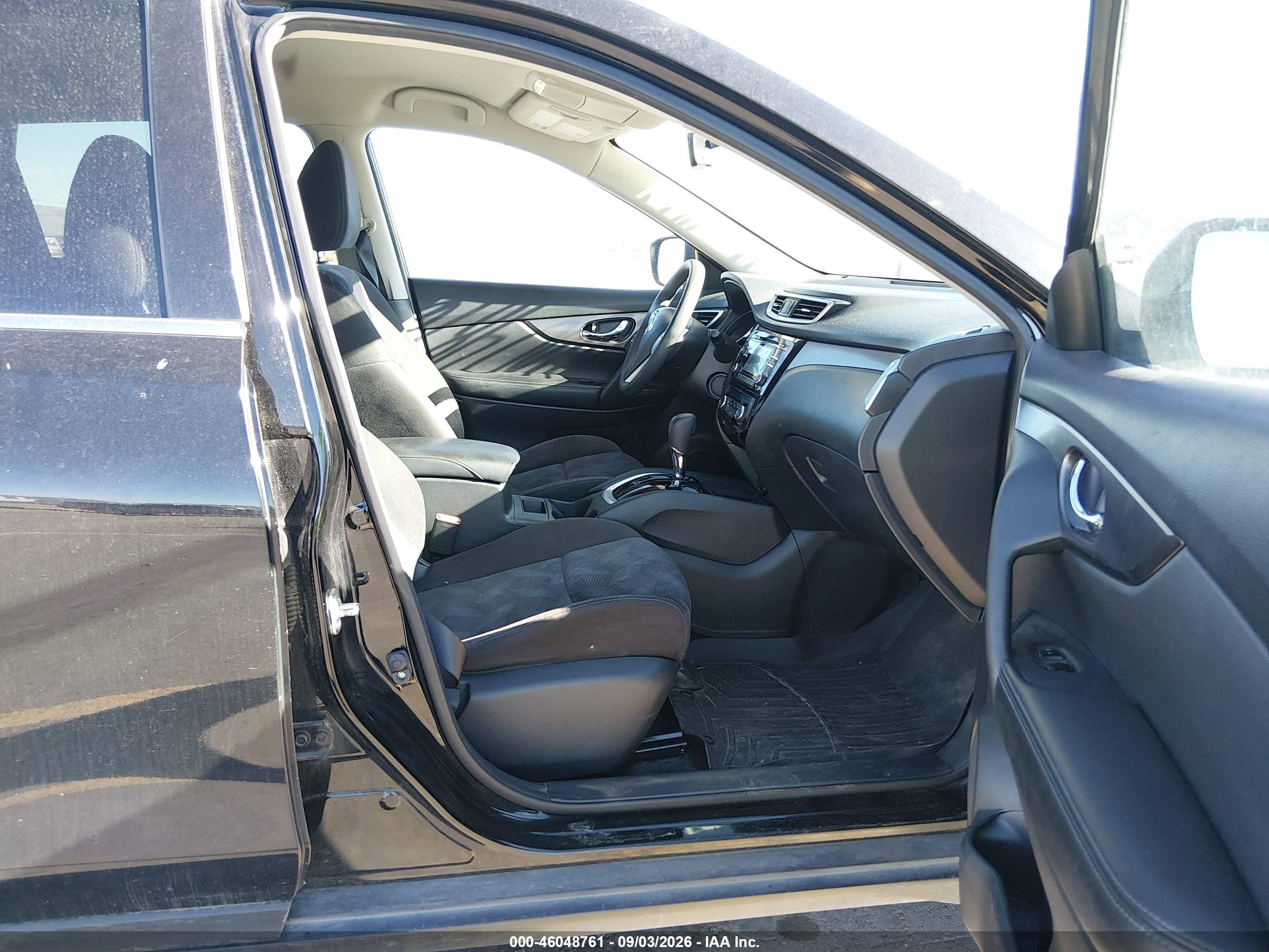 2015 Nissan Rogue Sv Черный vin: KNMAT2MV8FP512103