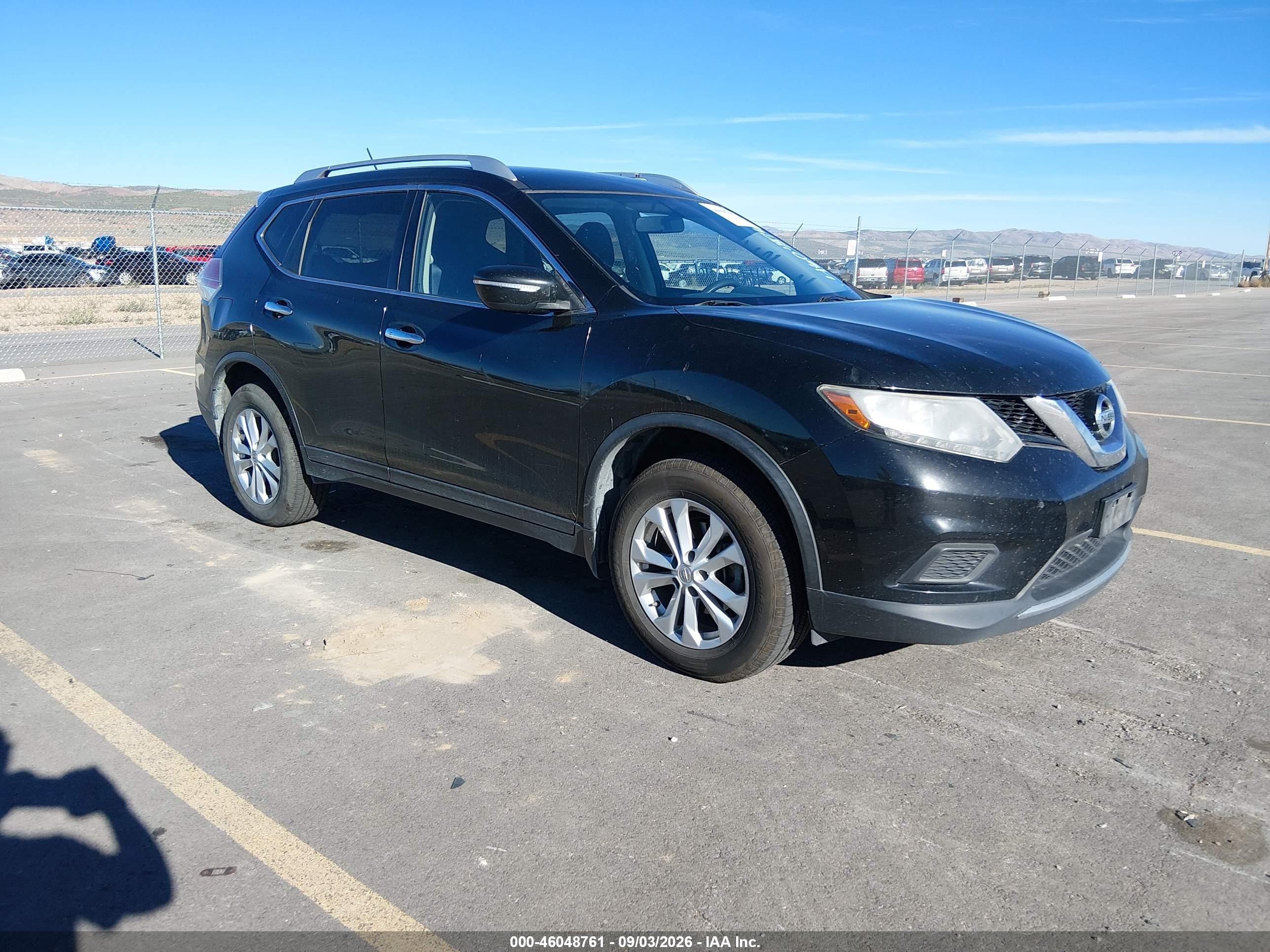 2015 Nissan Rogue Sv Black vin: KNMAT2MV8FP512103