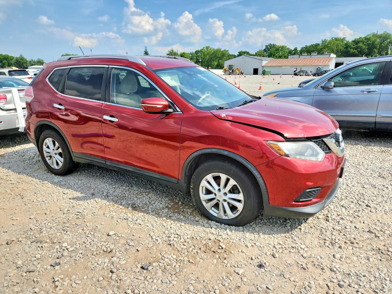 2015 Nissan Rogue Sv Burgundy vin: KNMAT2MV8FP512960