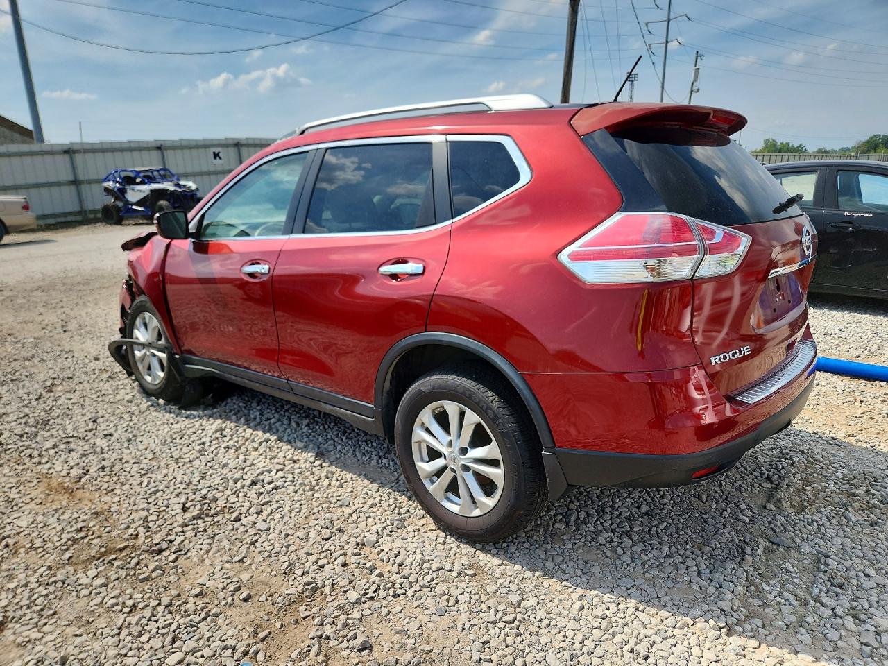 2015 Nissan Rogue Sv Burgundy vin: KNMAT2MV8FP512960