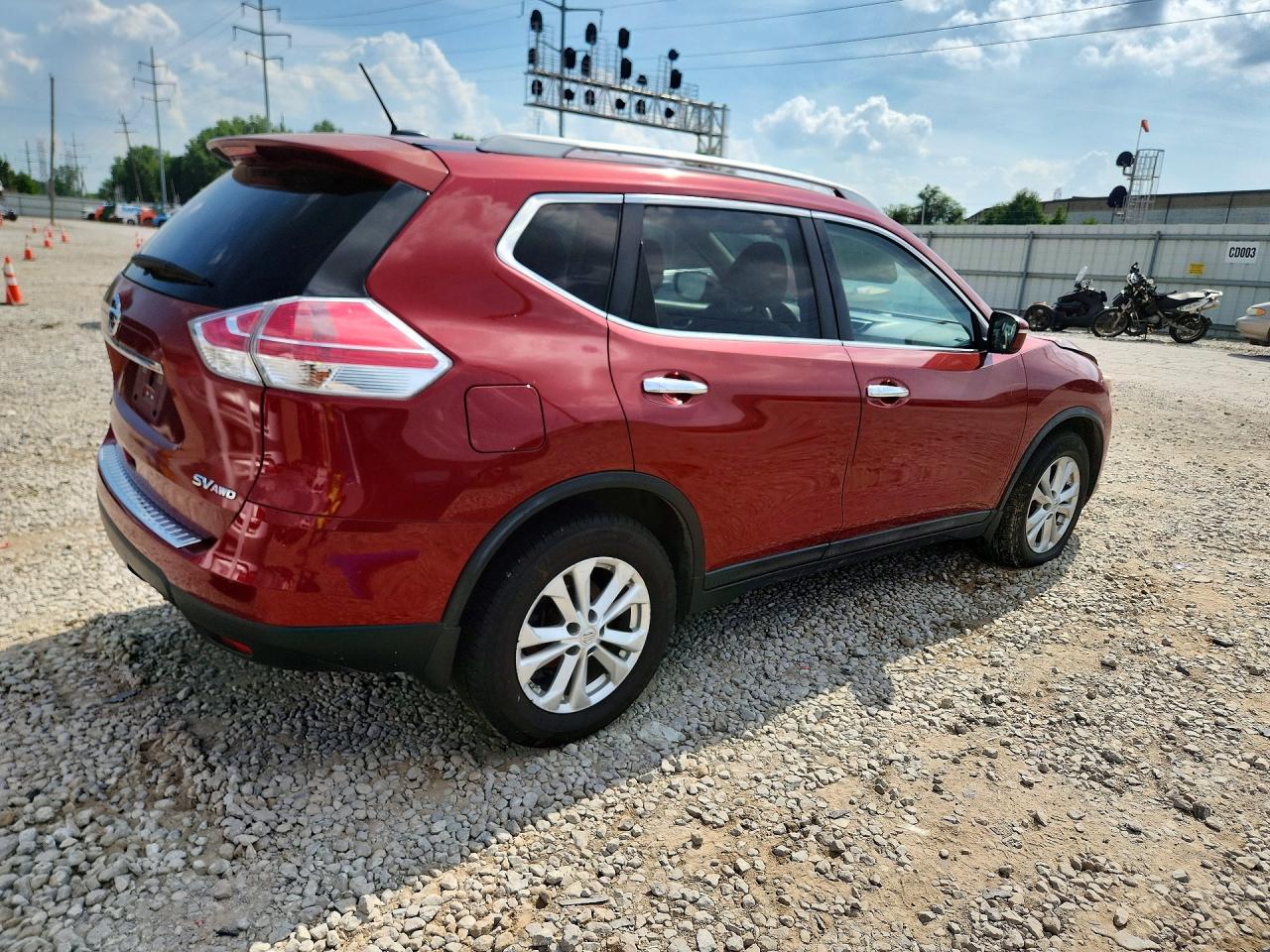 2015 Nissan Rogue Sv Burgundy vin: KNMAT2MV8FP512960