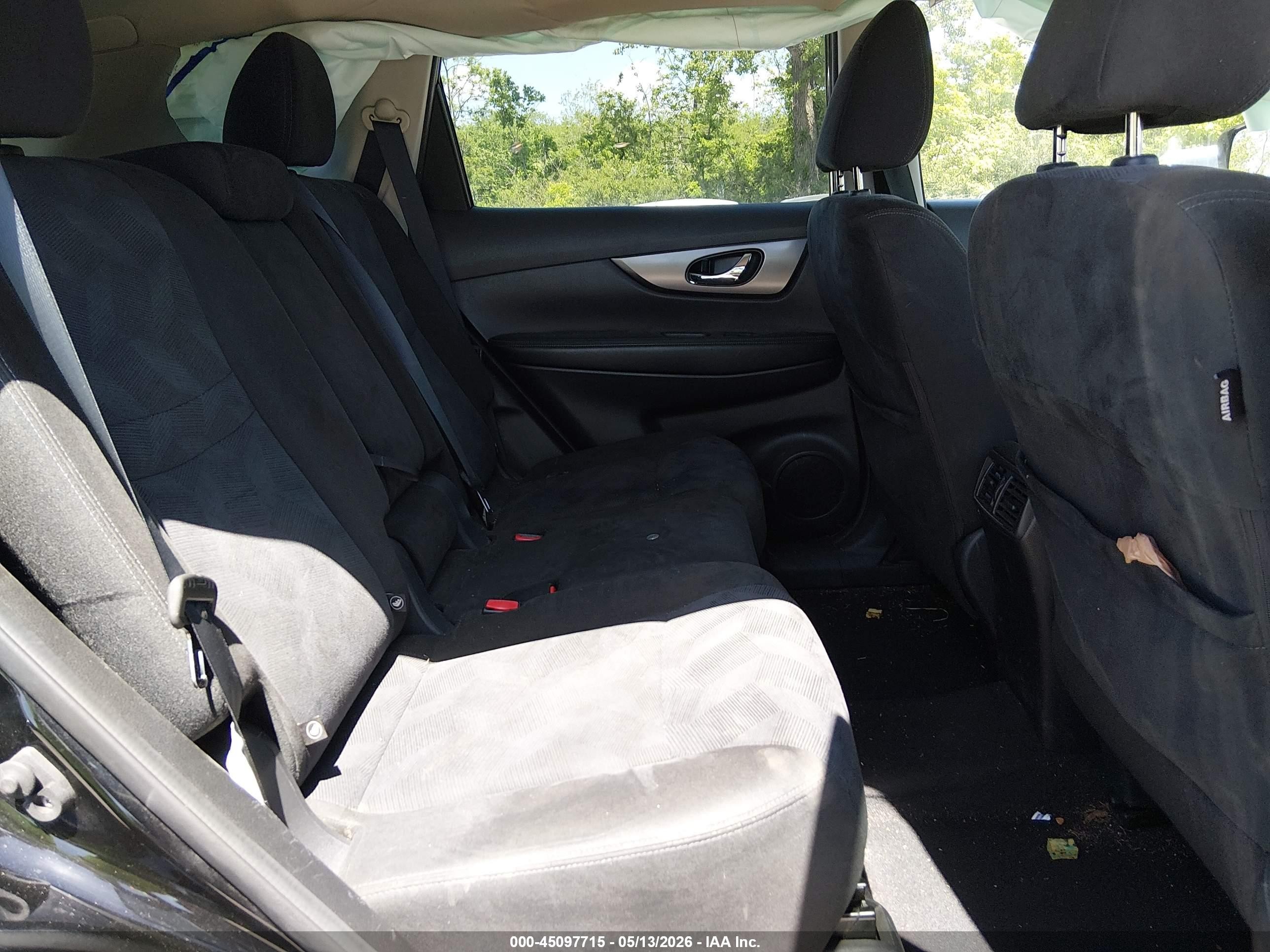 2015 Nissan Rogue Sv Black vin: KNMAT2MV8FP519973